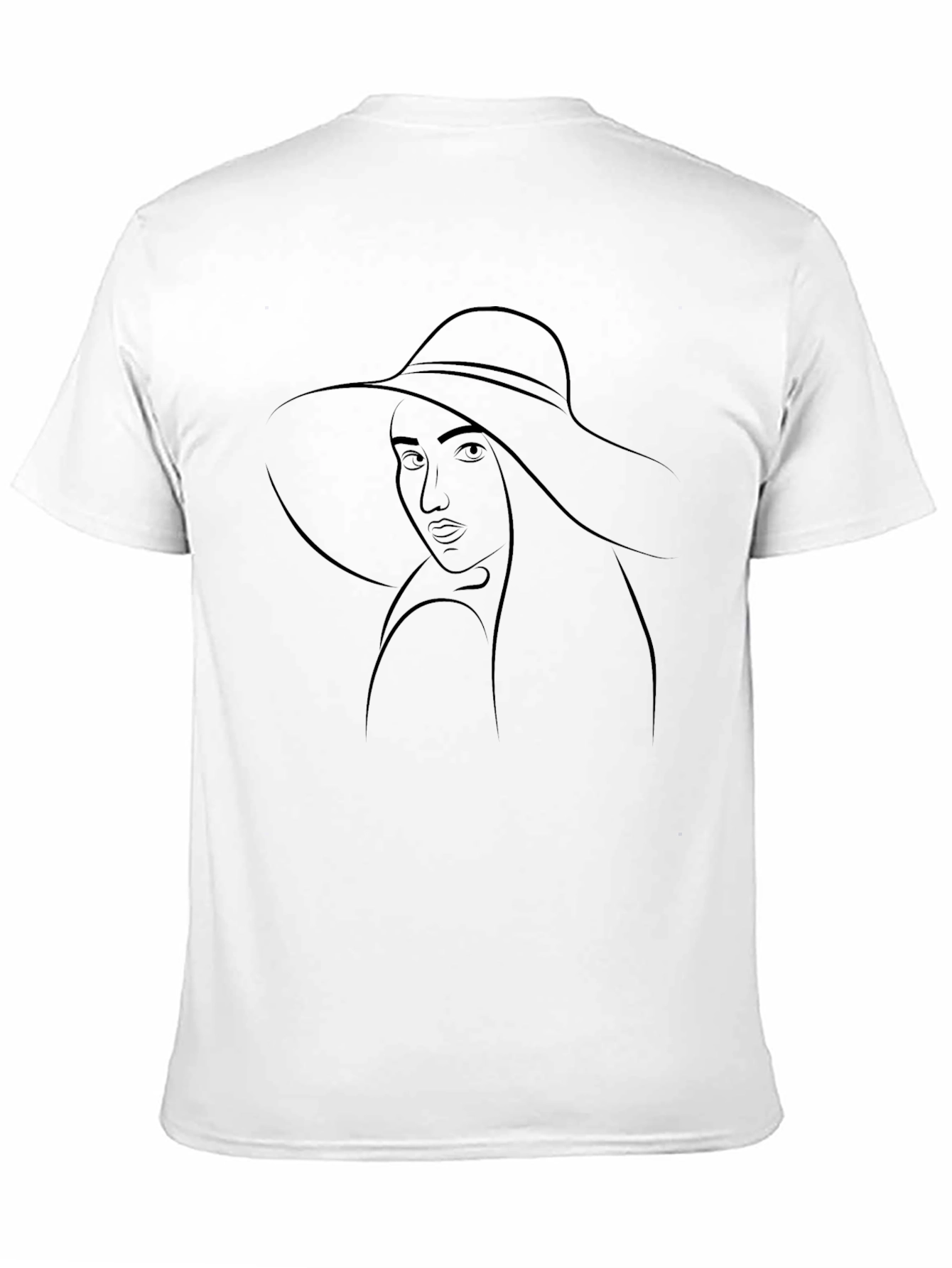 Black Elegant Woman's Portrait Black T-Shirt view 11