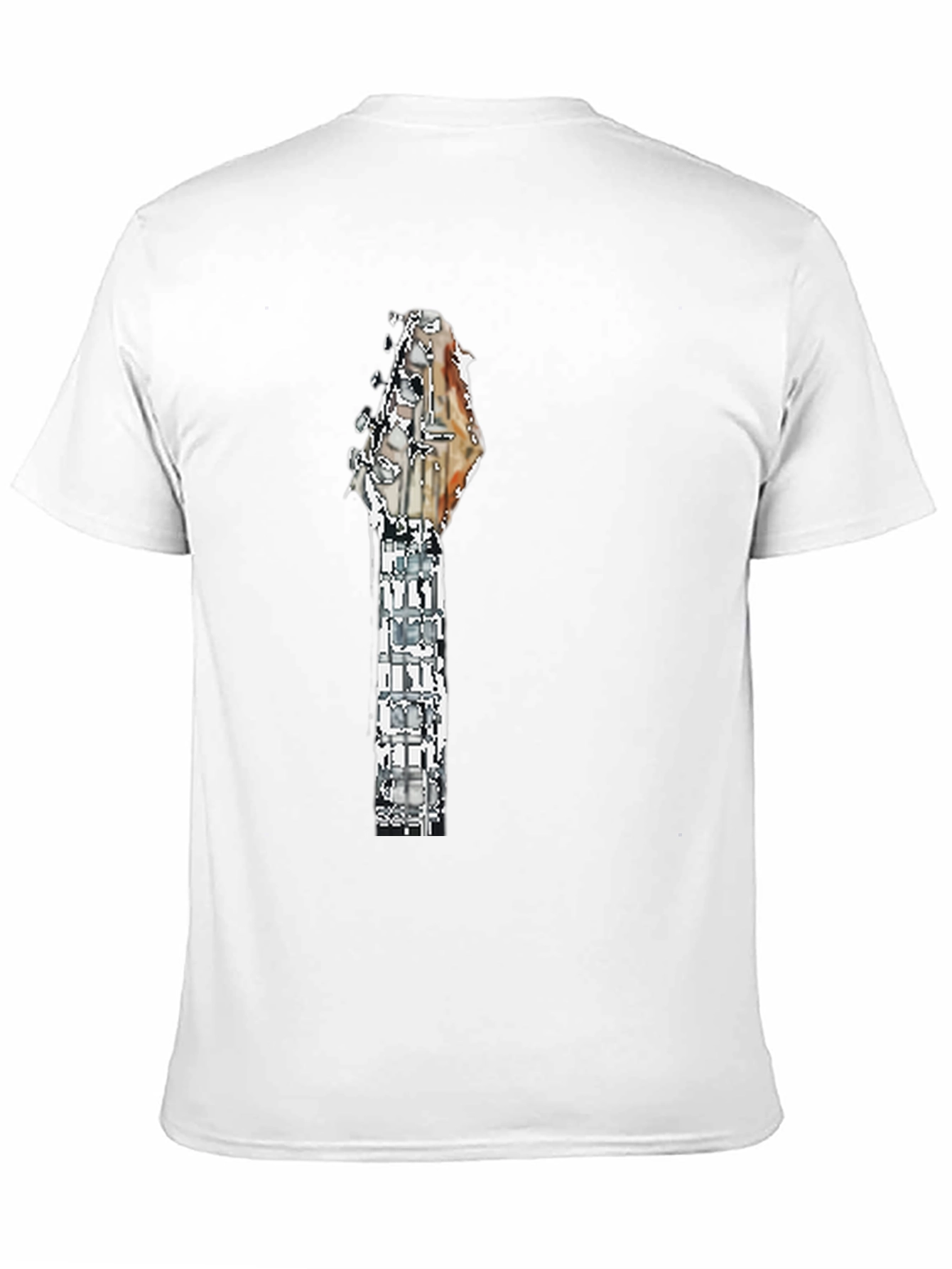 Black Guitar Headstock Graphic Tee - Rocker Style view 11