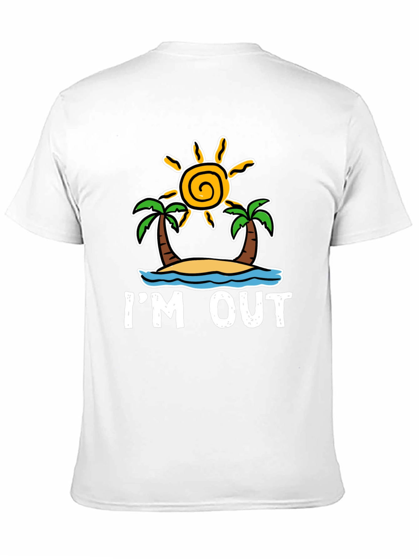 Black I'm Out T-Shirt: Beach Island Getaway Tee view 11