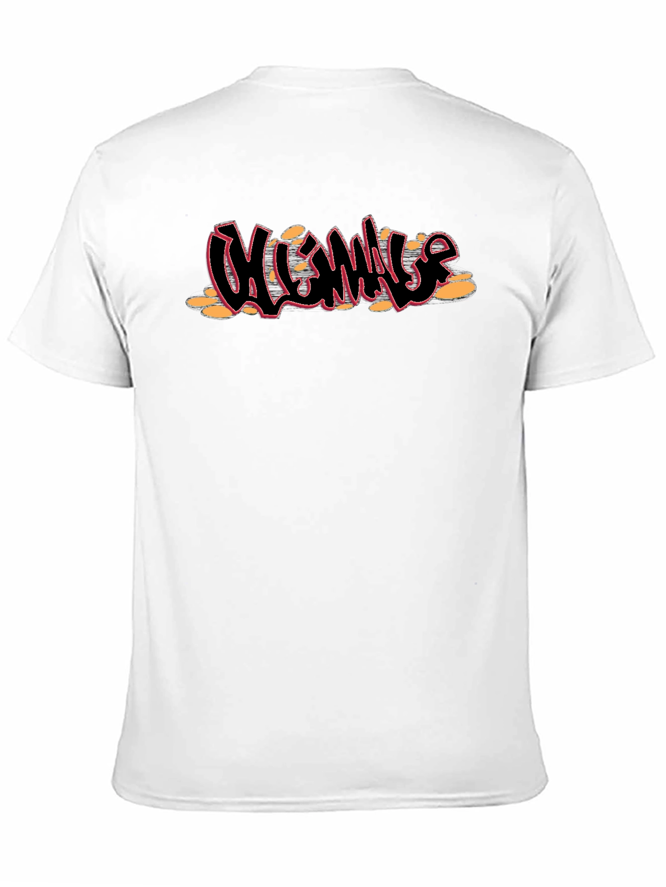 Black Black T-Shirt with Graffiti Style Design view 11