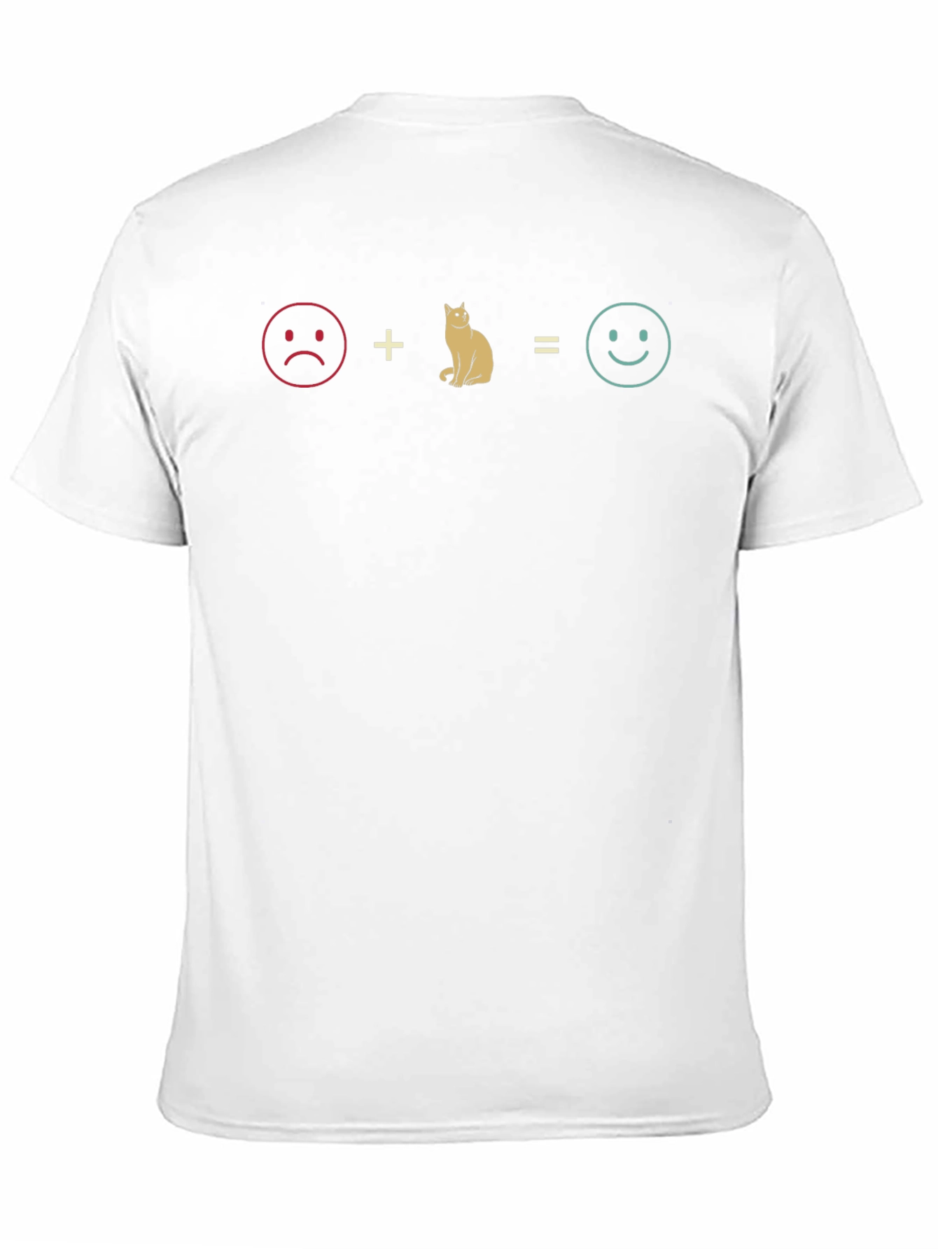 Black Sad Cat Happy T-Shirt | Funny Graphic Tee view 11