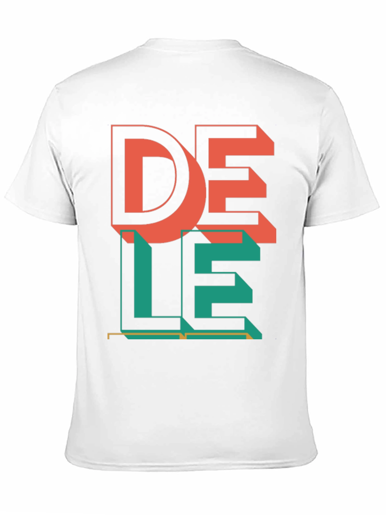 Black Retro DE LE Graphic Tee - Black Cotton Blend view 11