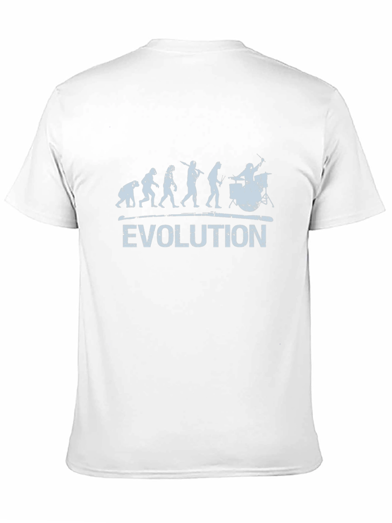 Black Evolution of Drummer T-Shirt - Black Cotton Tee view 11