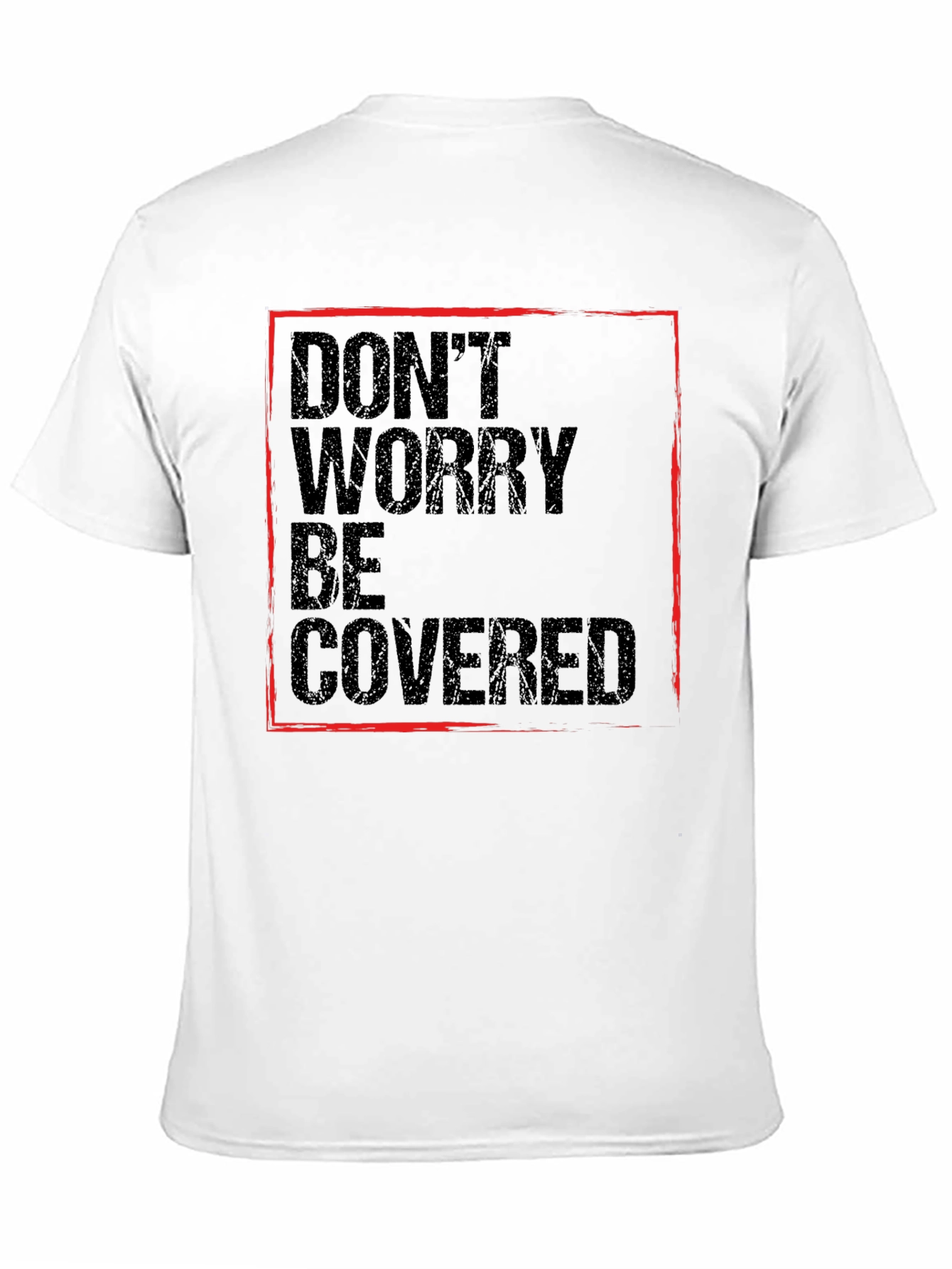 Black Don't Worry Be Covered Graphic Tee view 11