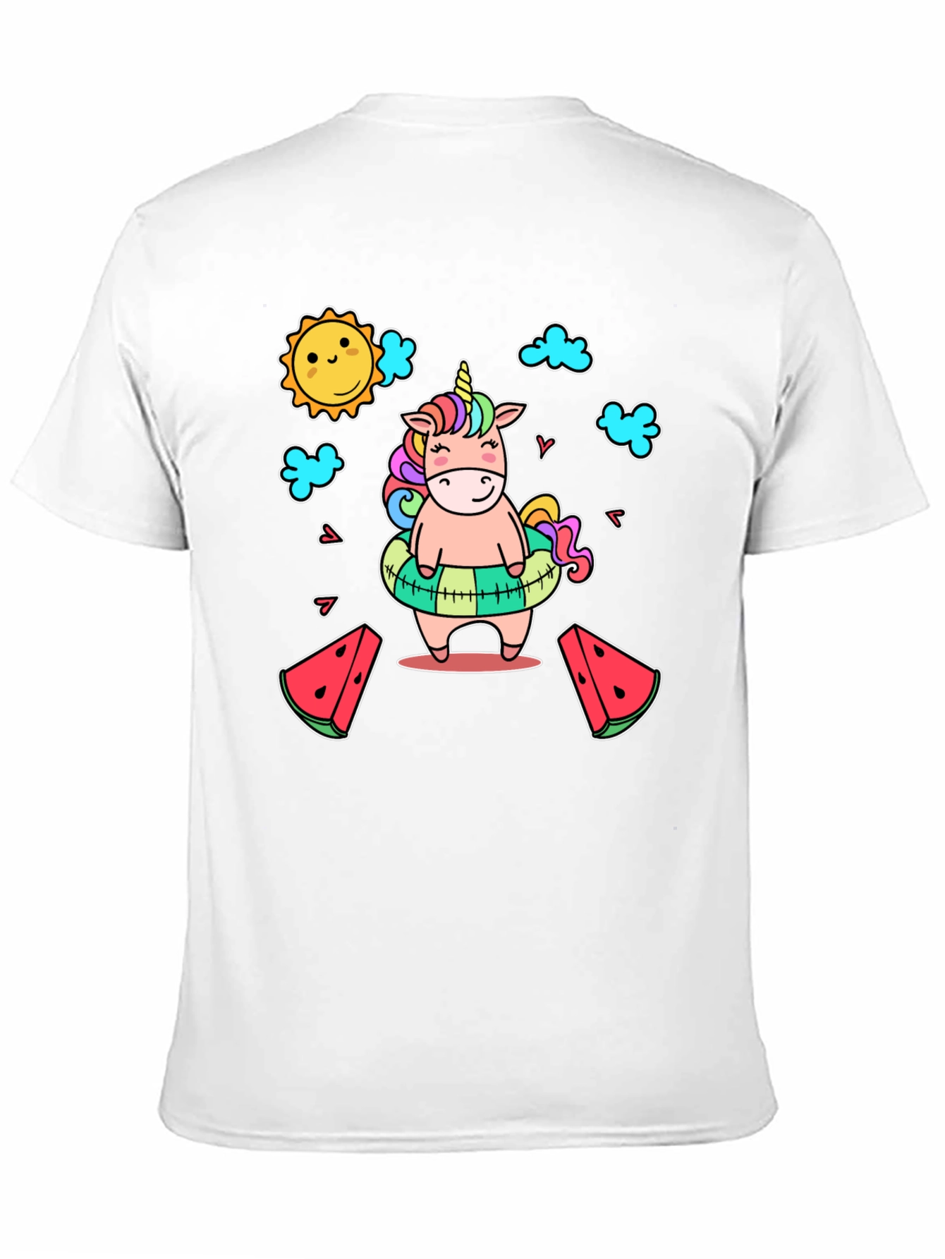 Black Unicorn Summer T-Shirt - Cute Cartoon Graphic Tee view 11