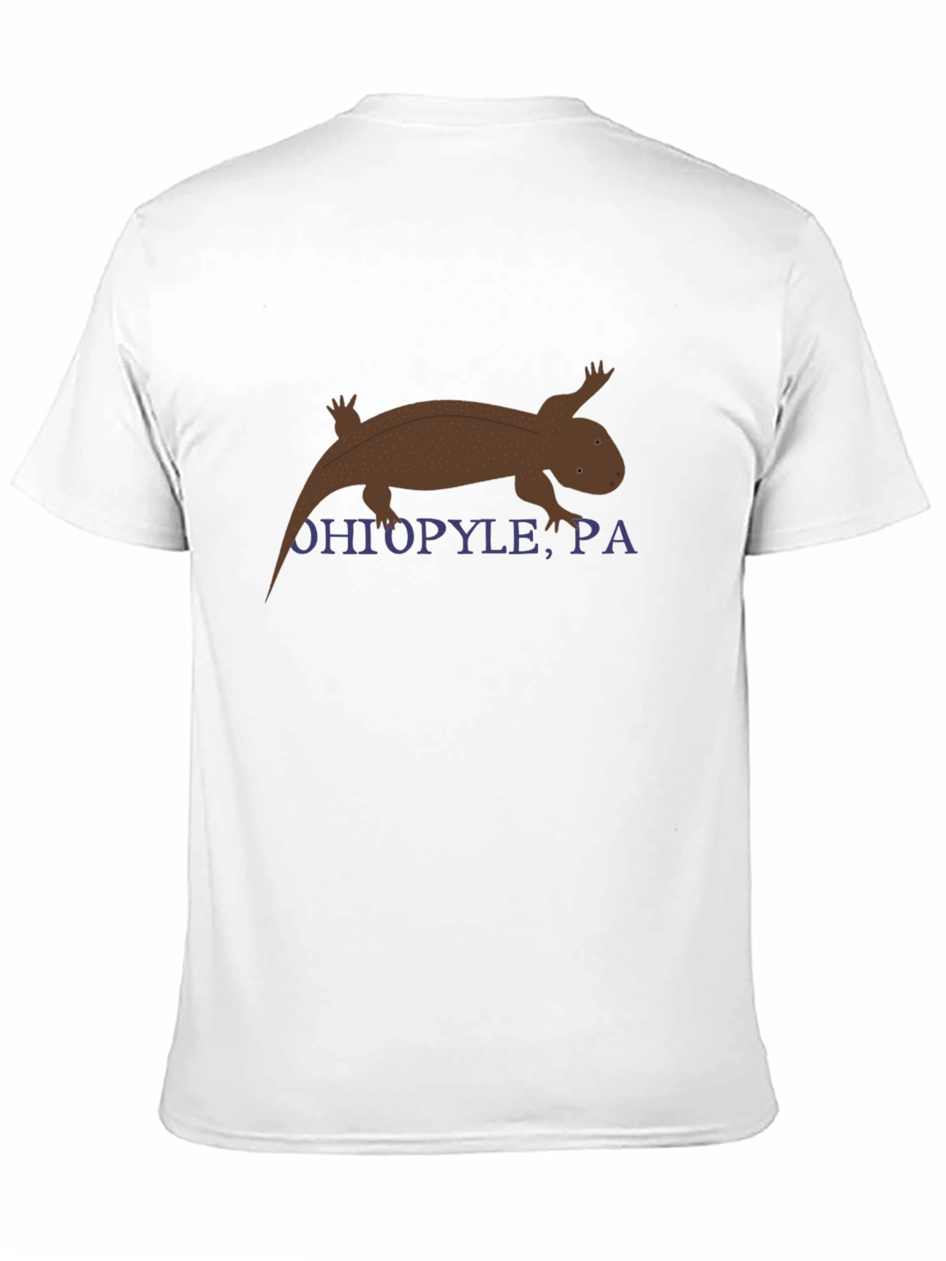 Black Ohiopyle PA Hellbender Salamander Tee view 11