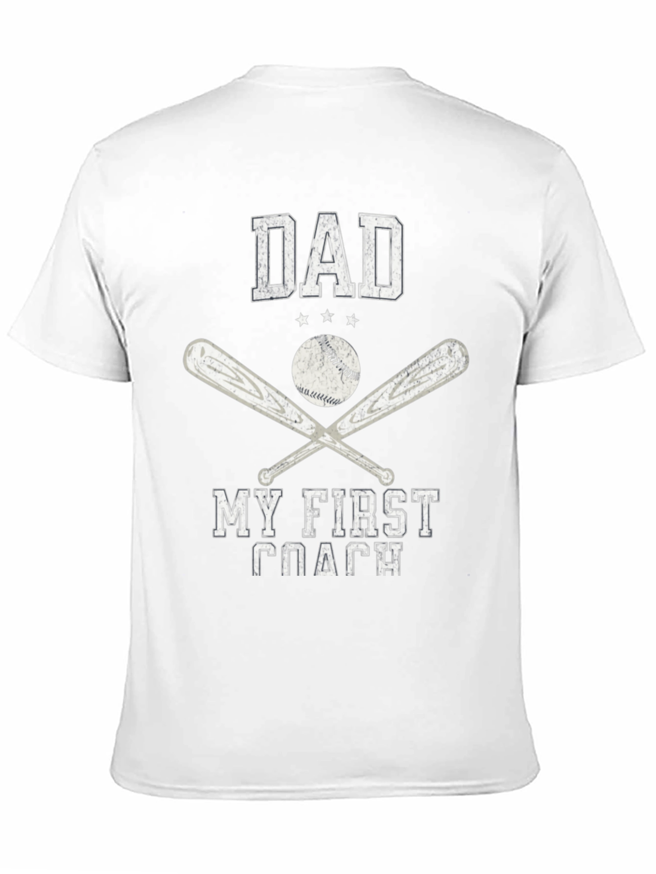 Black Dad My First Coach Baseball T-Shirt view 11
