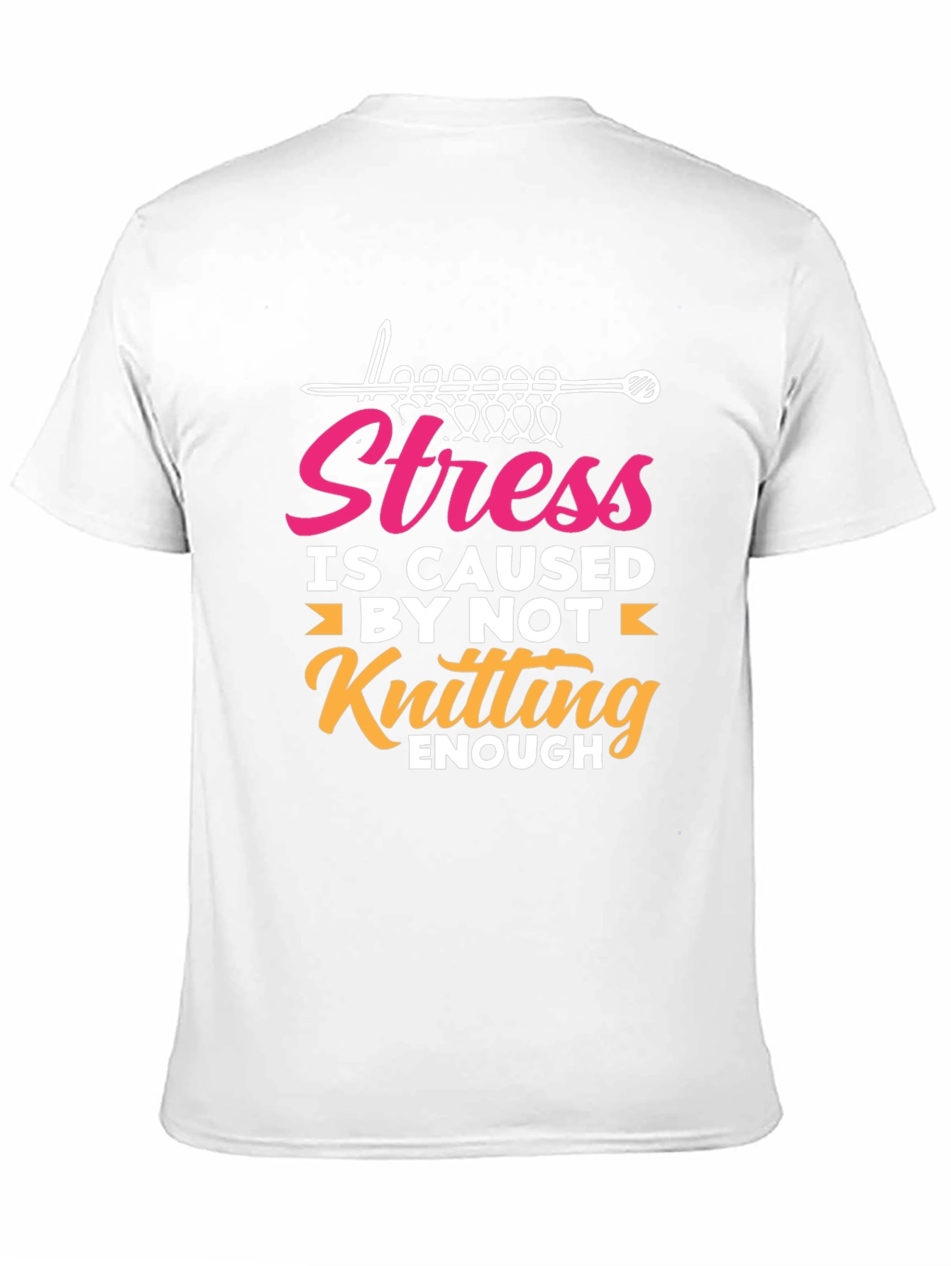 Black Stress Knitting T-Shirt - Yarn Lover Tee view 11