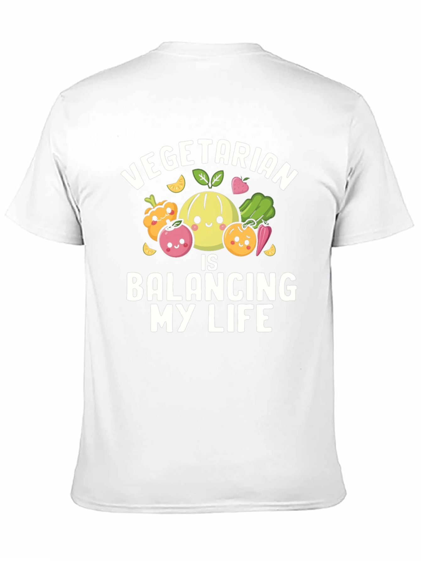 Black Vegetarian Balancing My Life T-Shirt view 11