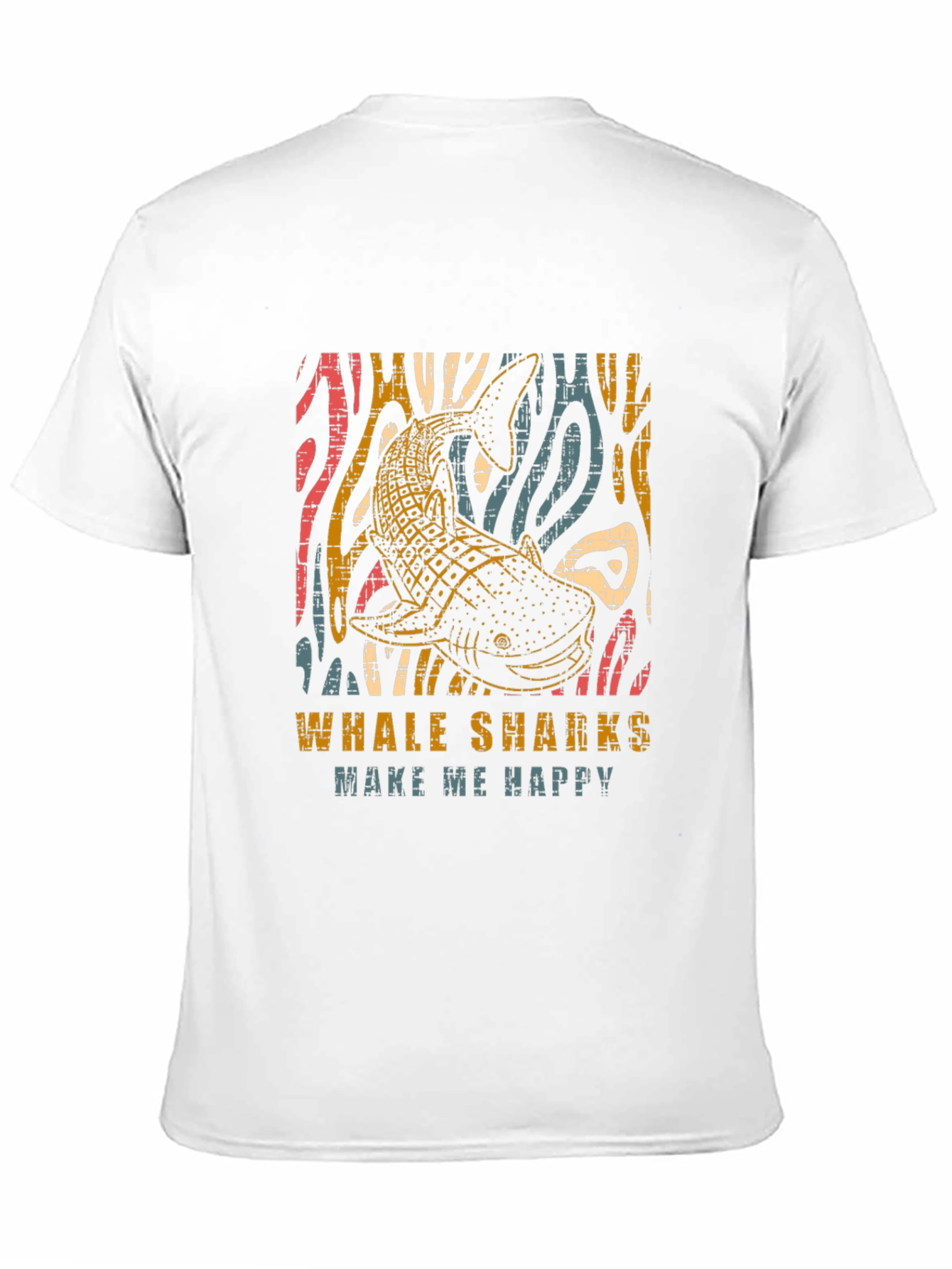 Black Whale Shark Graphic Tee -  Make Me Happy! Black Cotton view 11