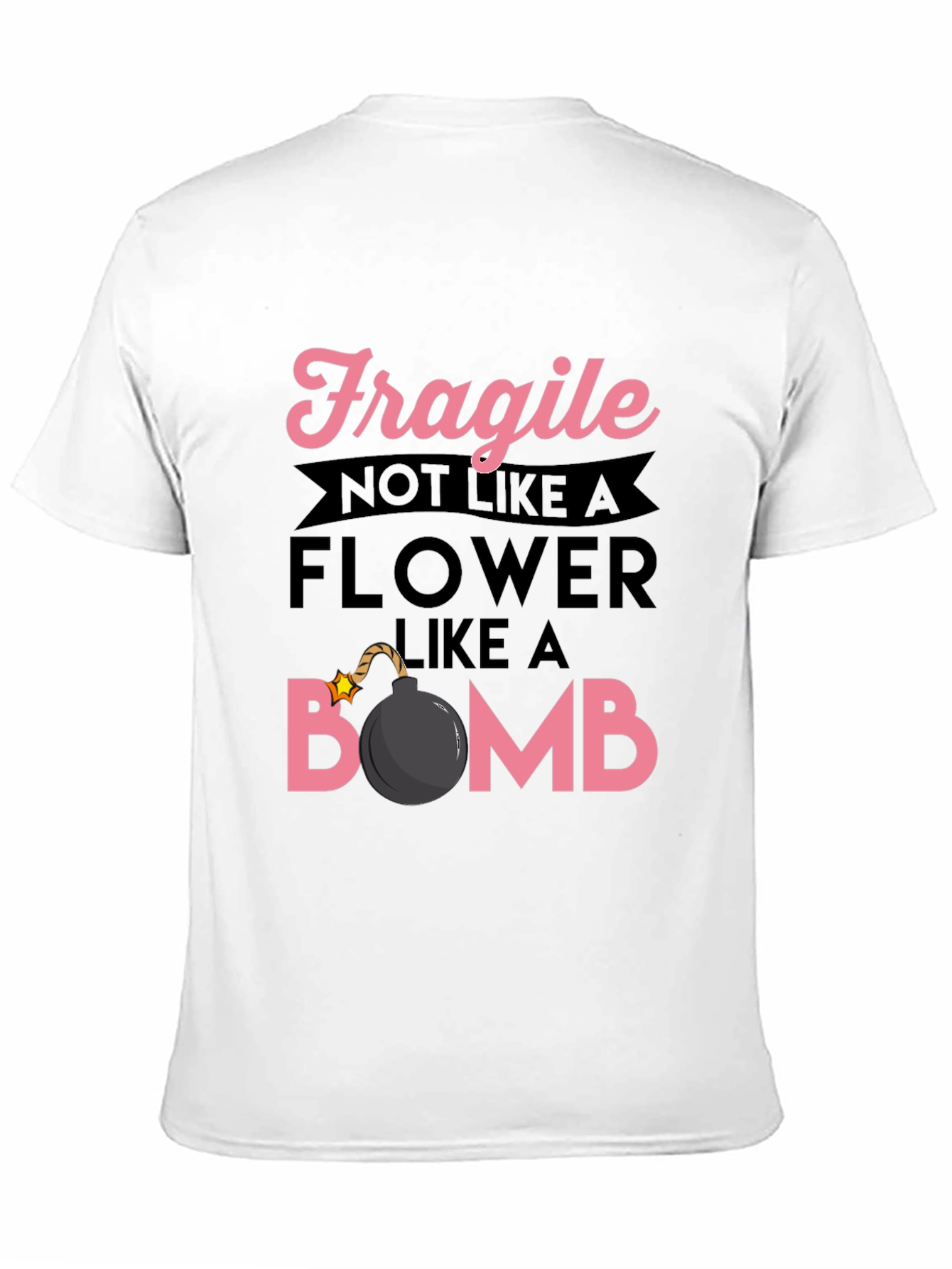Black Fragile Like A Bomb Graphic T-Shirt view 11