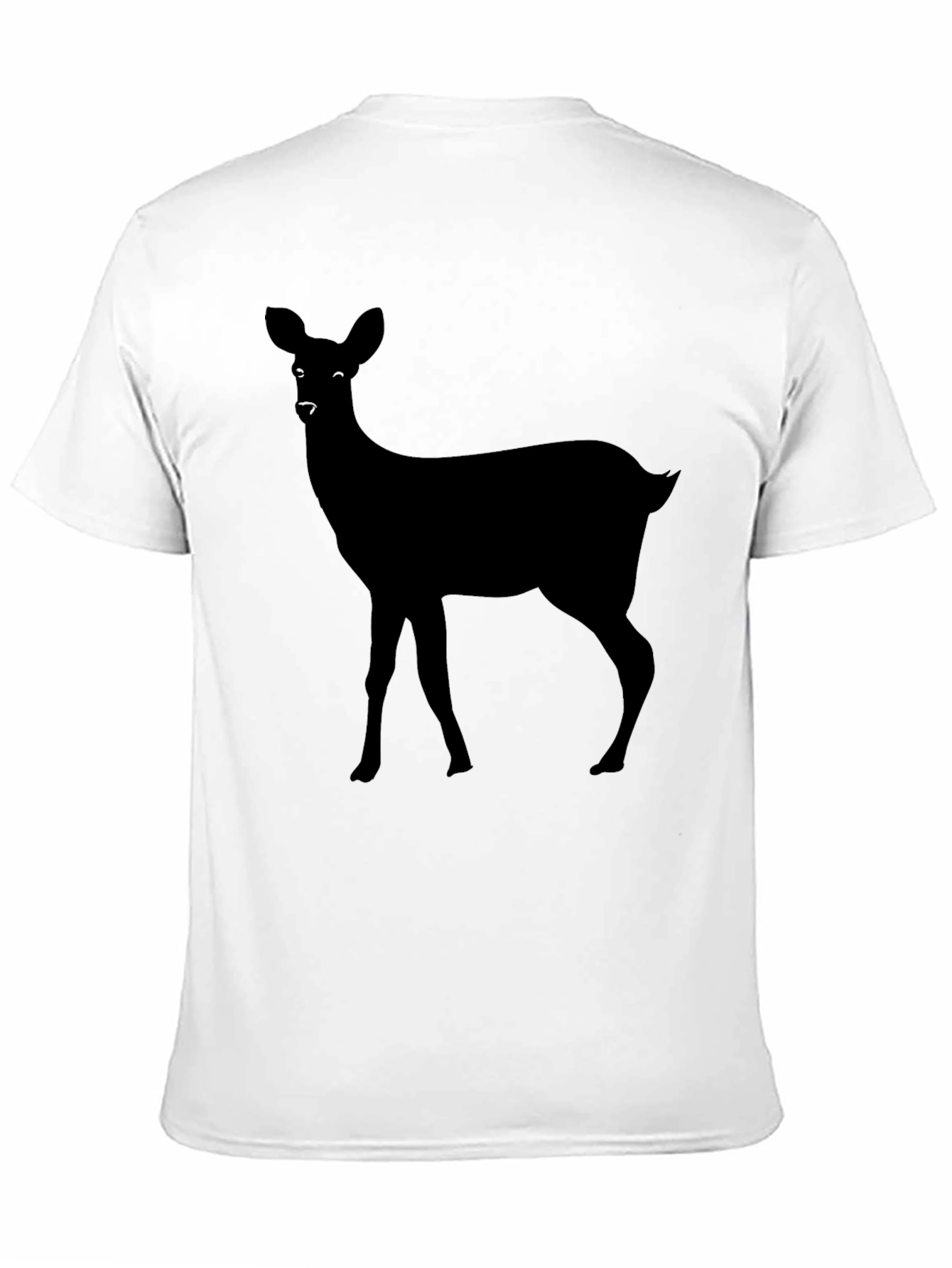 Black Black Deer Silhouette Graphic Tee for Men view 11