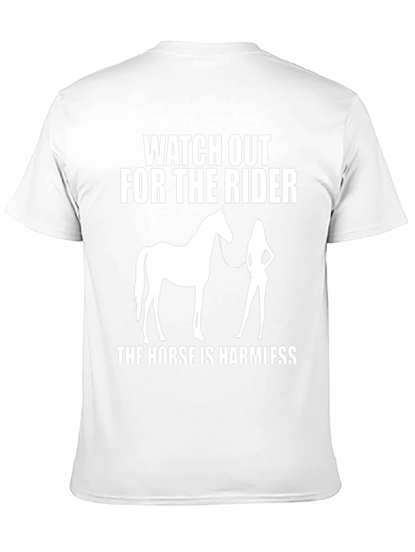 Black Humorous Horse Rider T-Shirt - Watch Out for the Rider! view 11