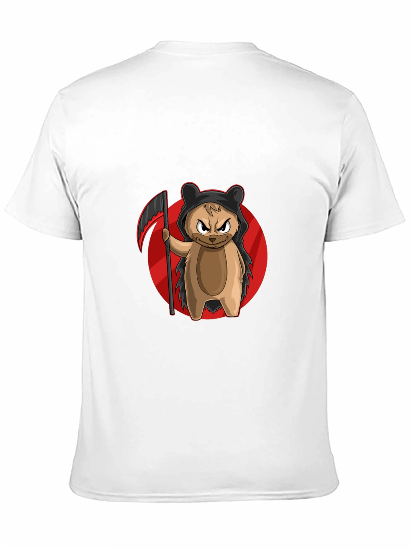 Black Grim Reaper Bear T-Shirt - Cool Cartoon Graphic Tee view 11
