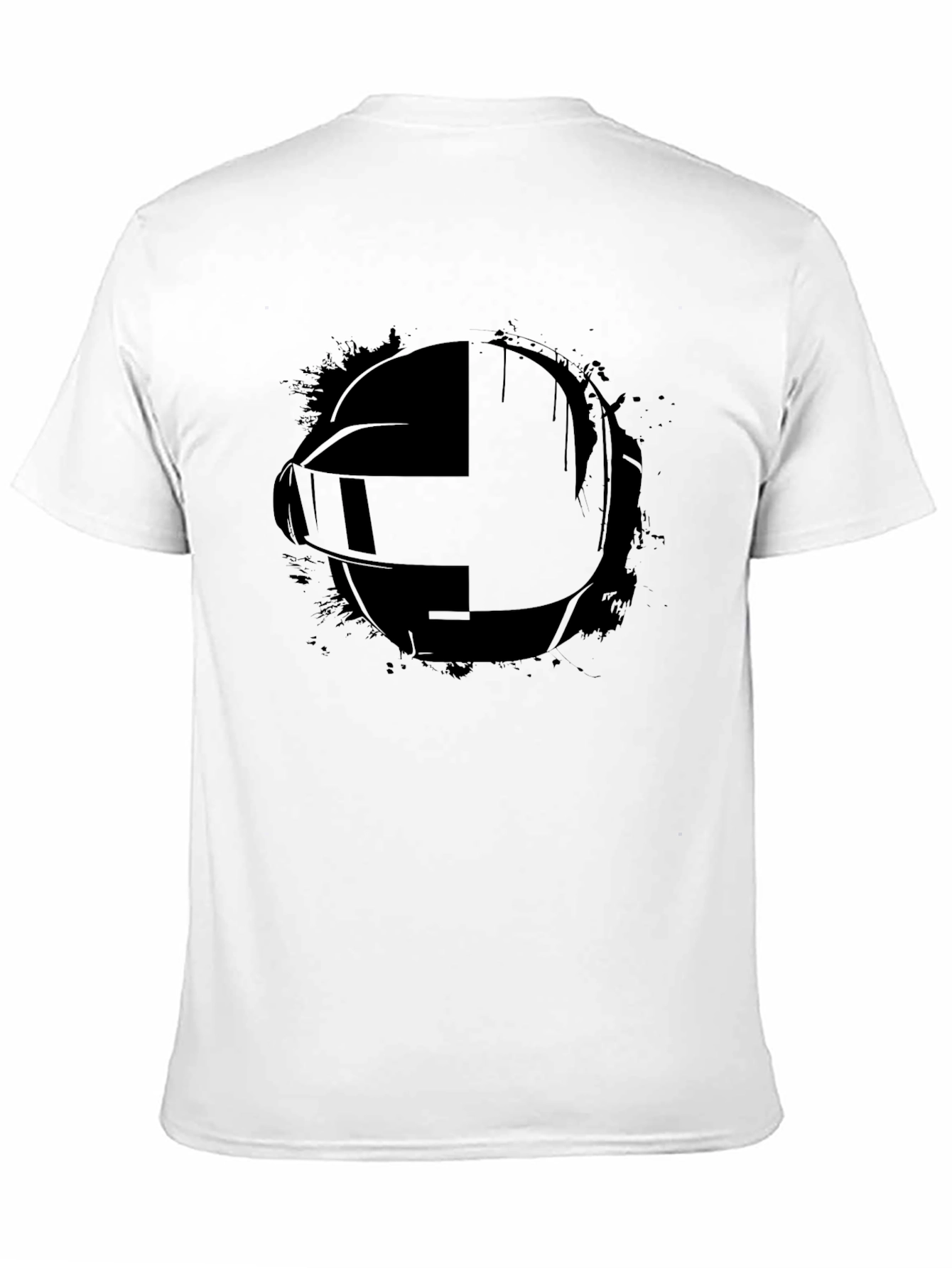 Black Daft Punk Style Black Graphic Tee view 11