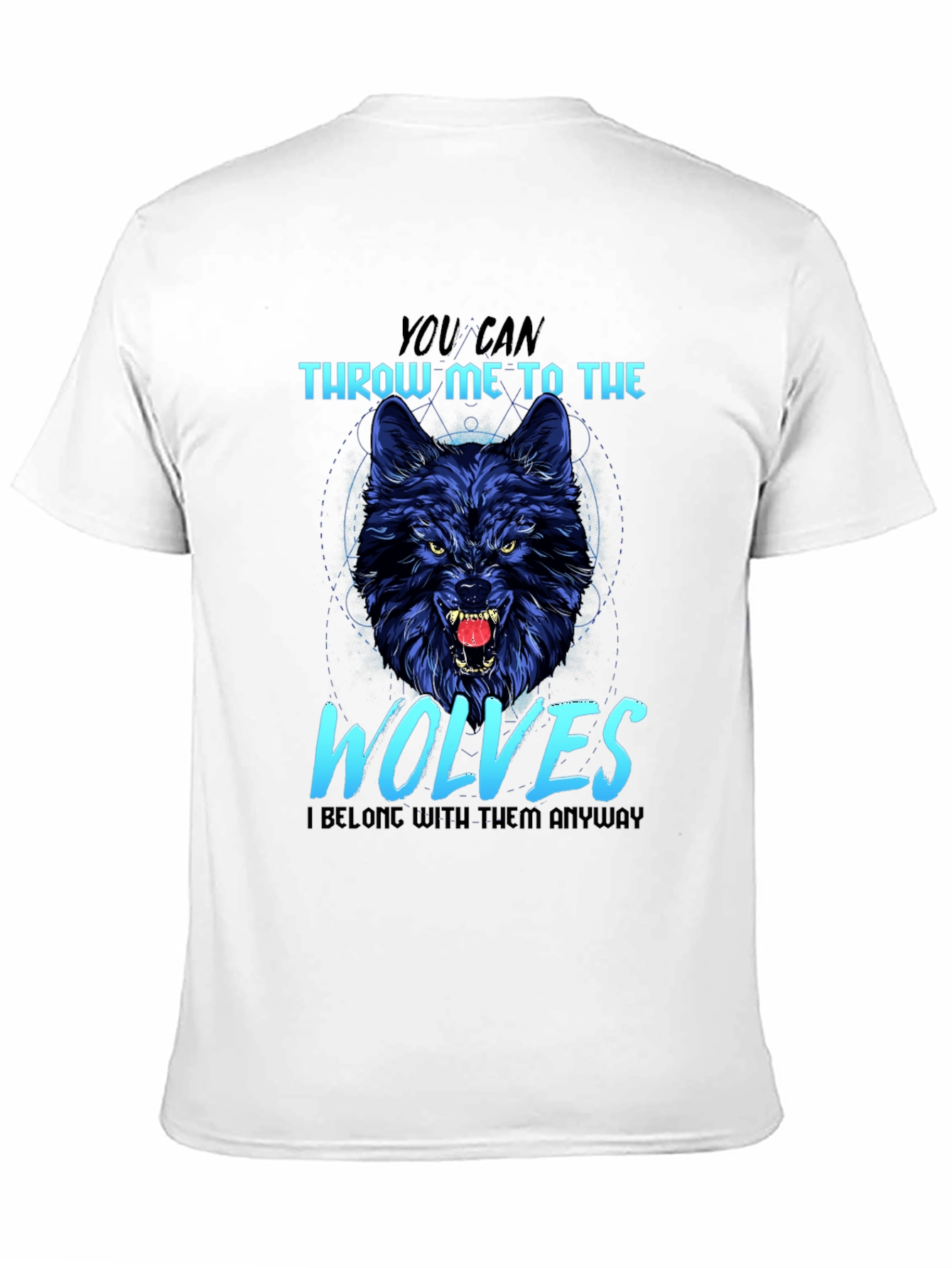 Black Wolf Graphic T-Shirt: Throw Me to The Wolves view 11
