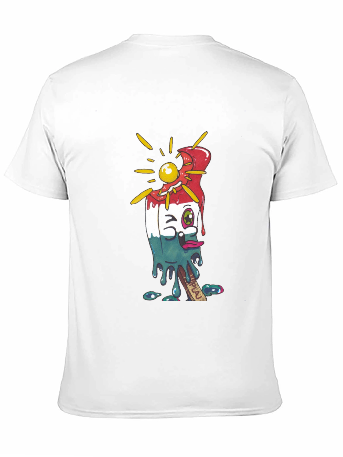 Black Melting Popsicle Graphic Tee - Cool Summer Style view 11