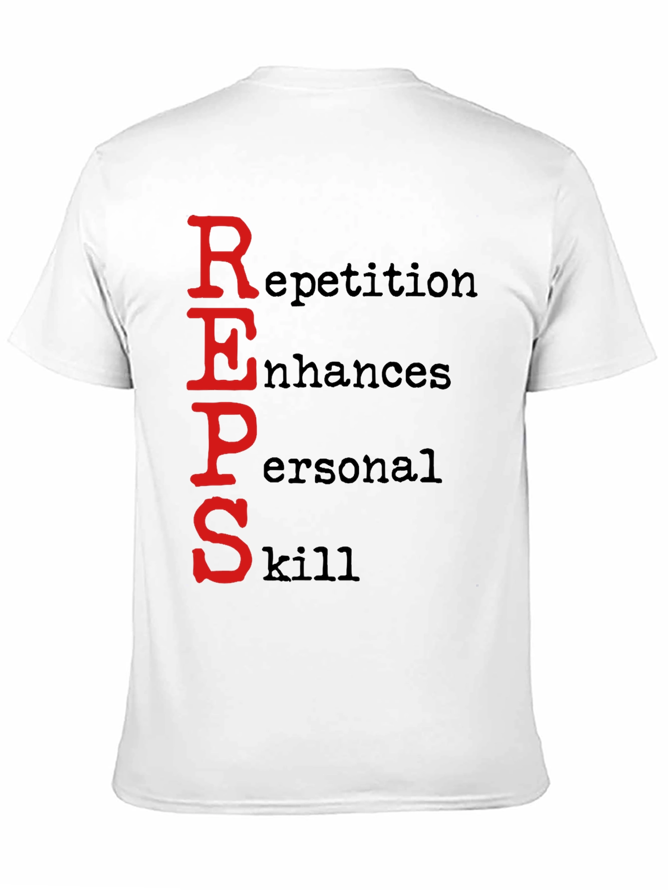 Black REPS Motivational Black T-Shirt view 11