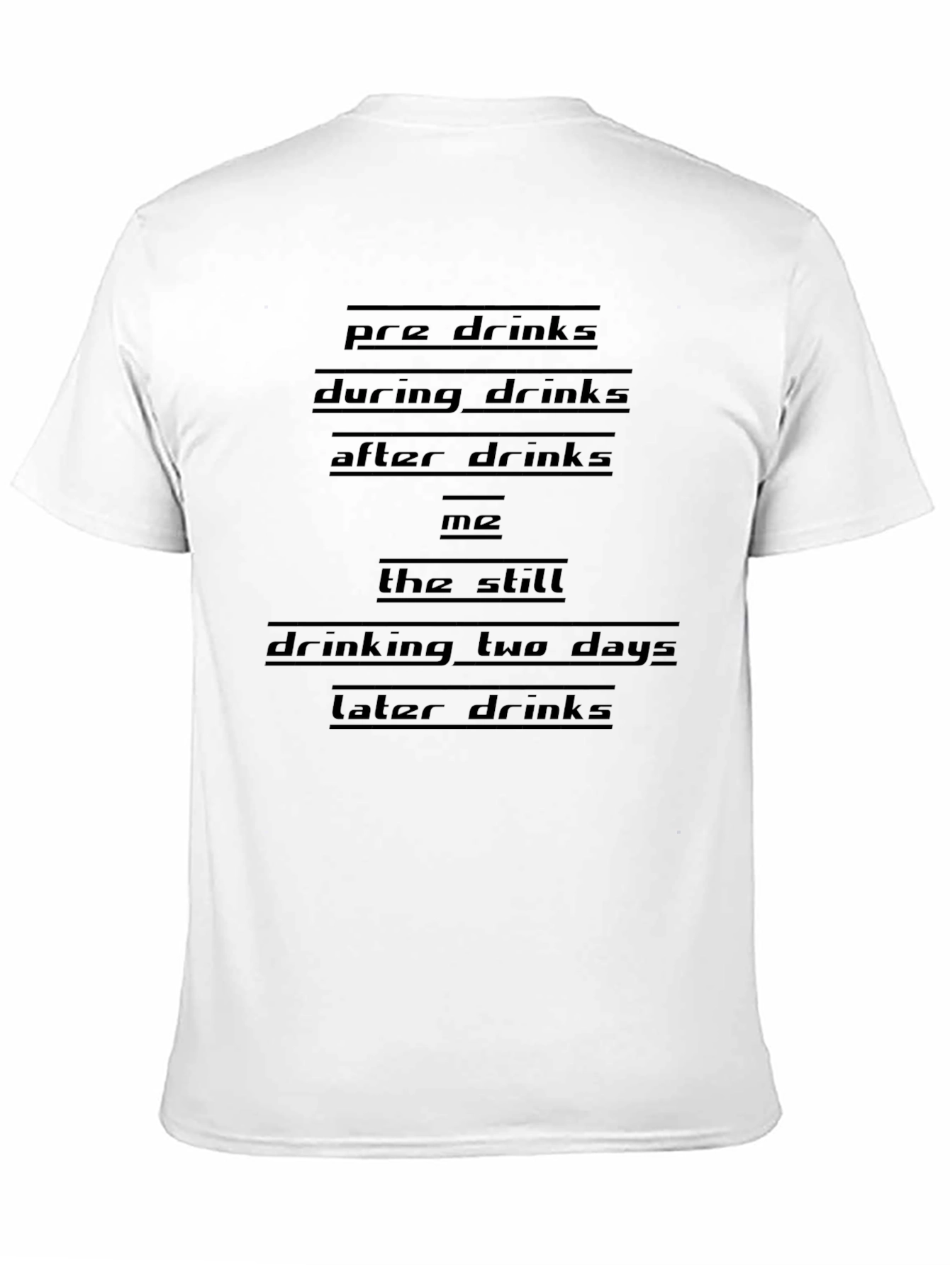 Black Humorous 'Drinking' Graphic Tee - Black Cotton Blend view 11