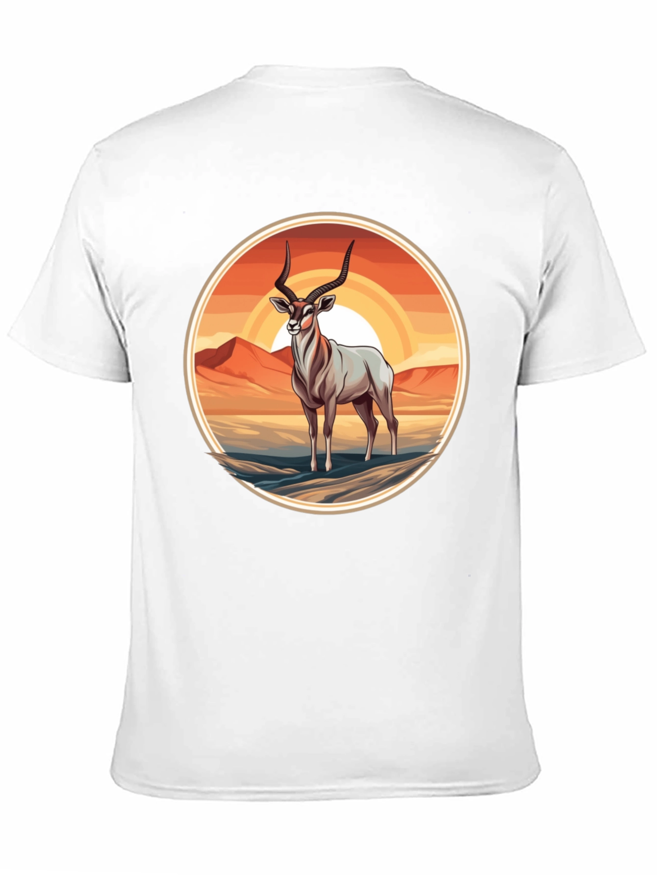 Black Antelope Graphic Tee - Desert Sunset Design view 11
