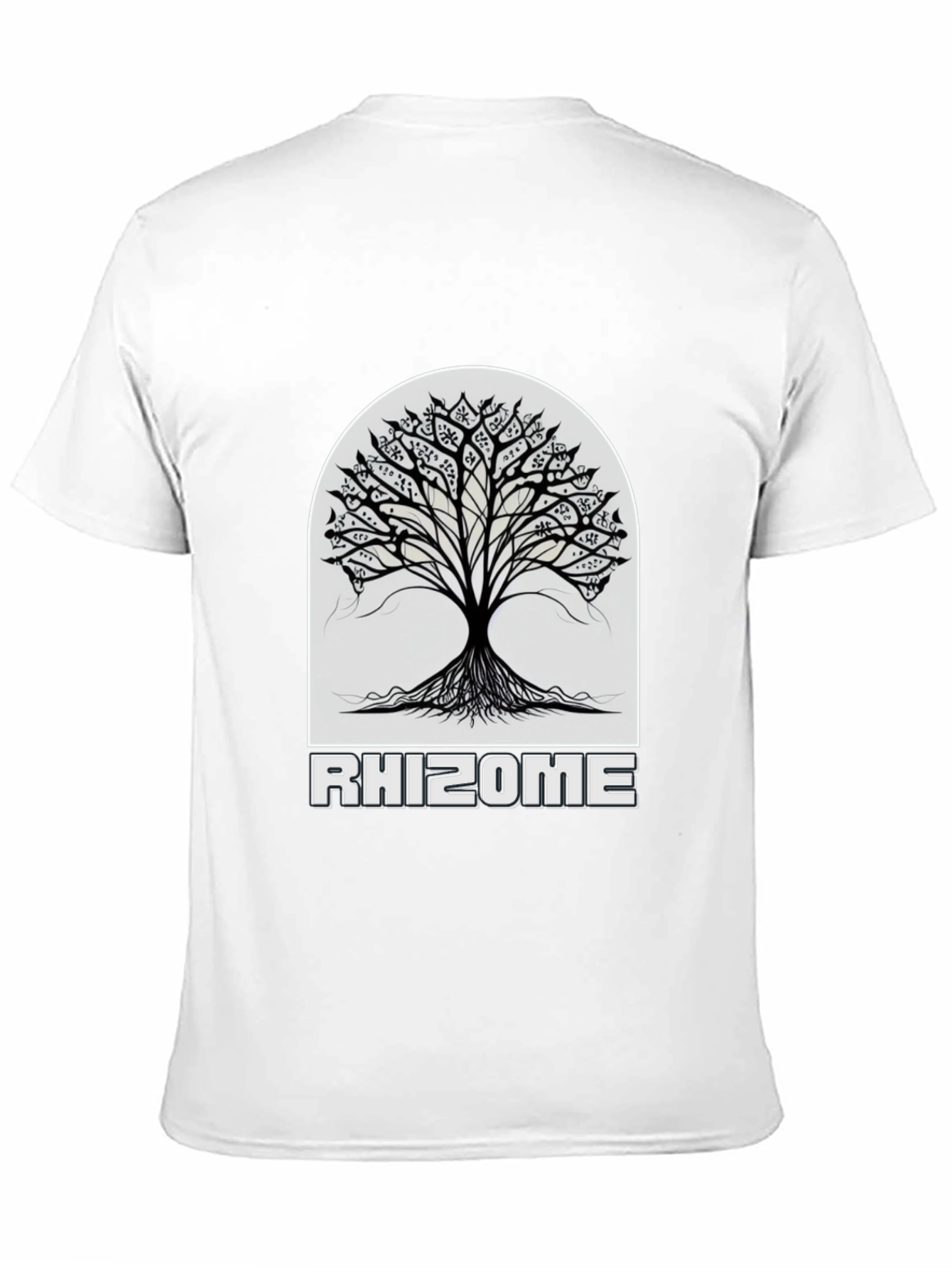 Black Rhizome Tree Black Graphic Tee view 11