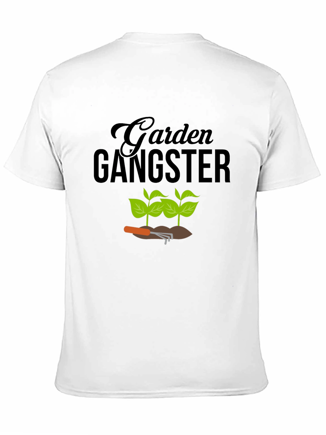 Black Garden Gangster Graphic Tee - Black Cotton T-Shirt view 11