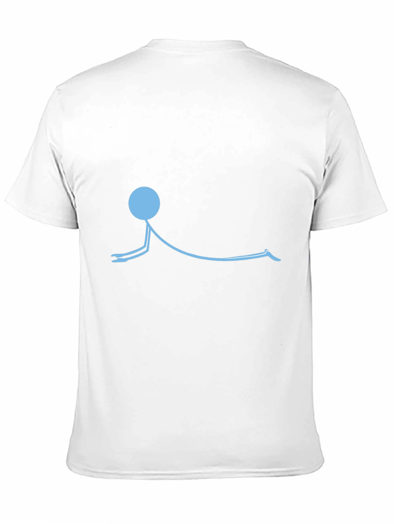 Black Yoga Stick Figure T-Shirt - Relaxed Fit Cotton Tee view 11