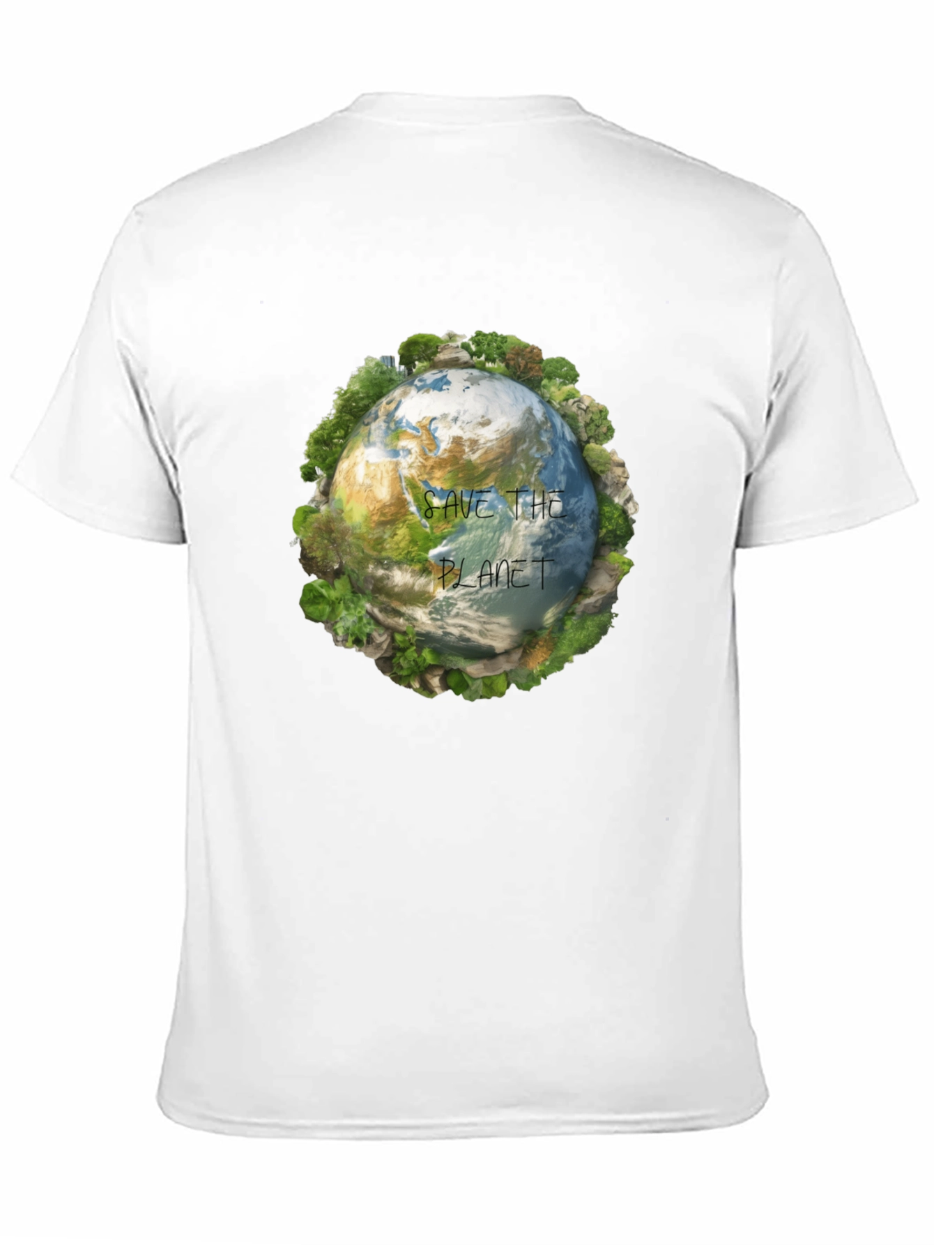 Black Save the Planet Graphic T-Shirt view 11