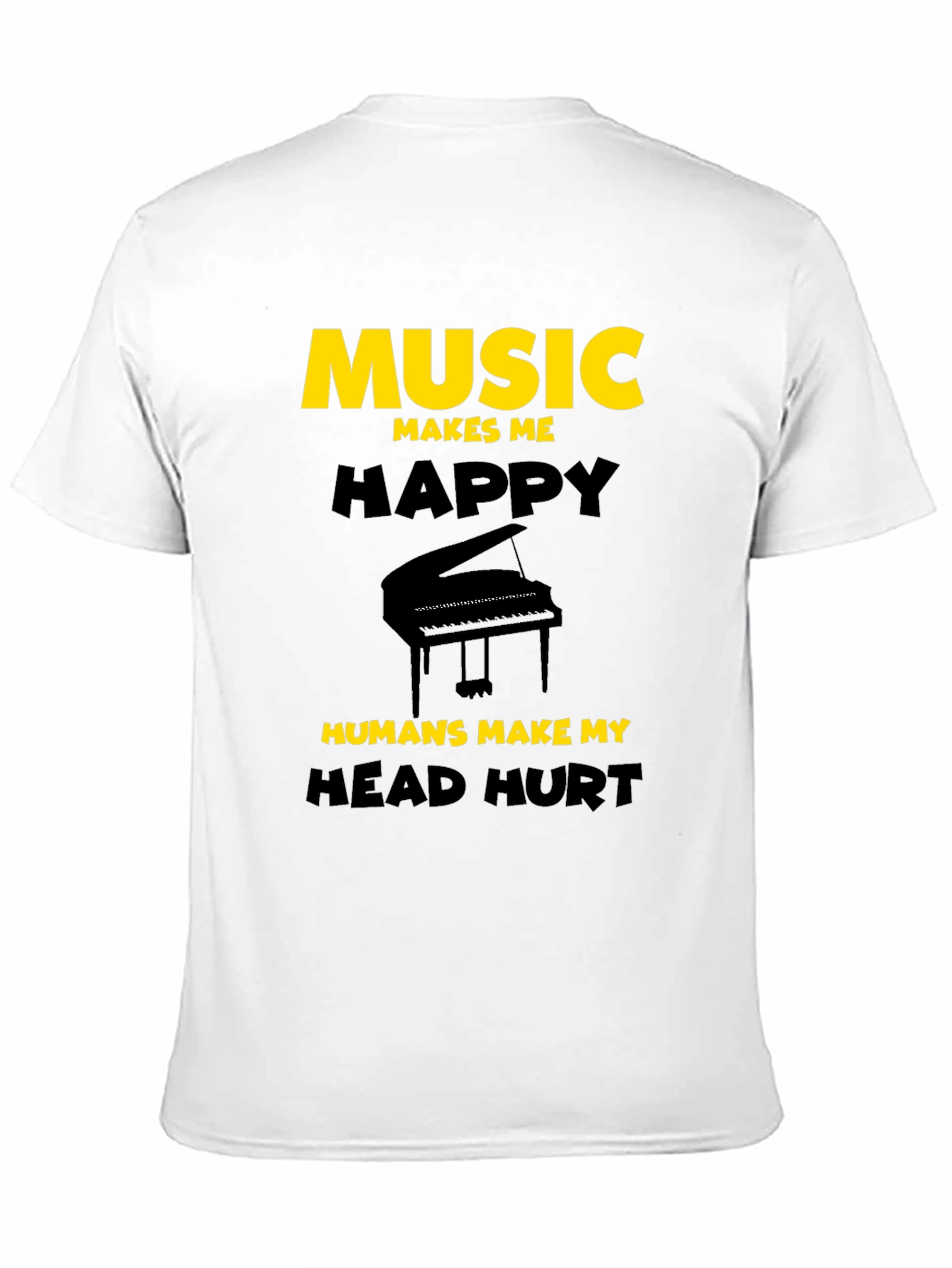 Black Music Lover T-Shirt: Music Makes Me Happy view 11