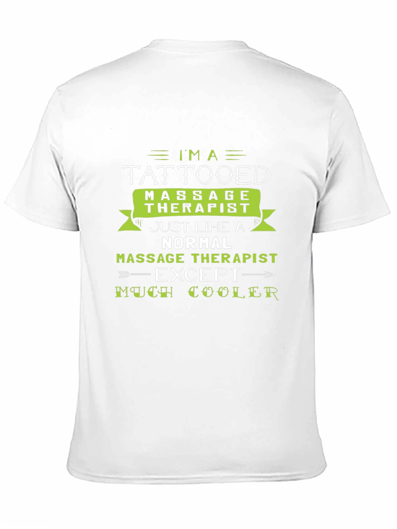 Black Tattooed Massage Therapist Graphic Tee - Cool & Unique view 11