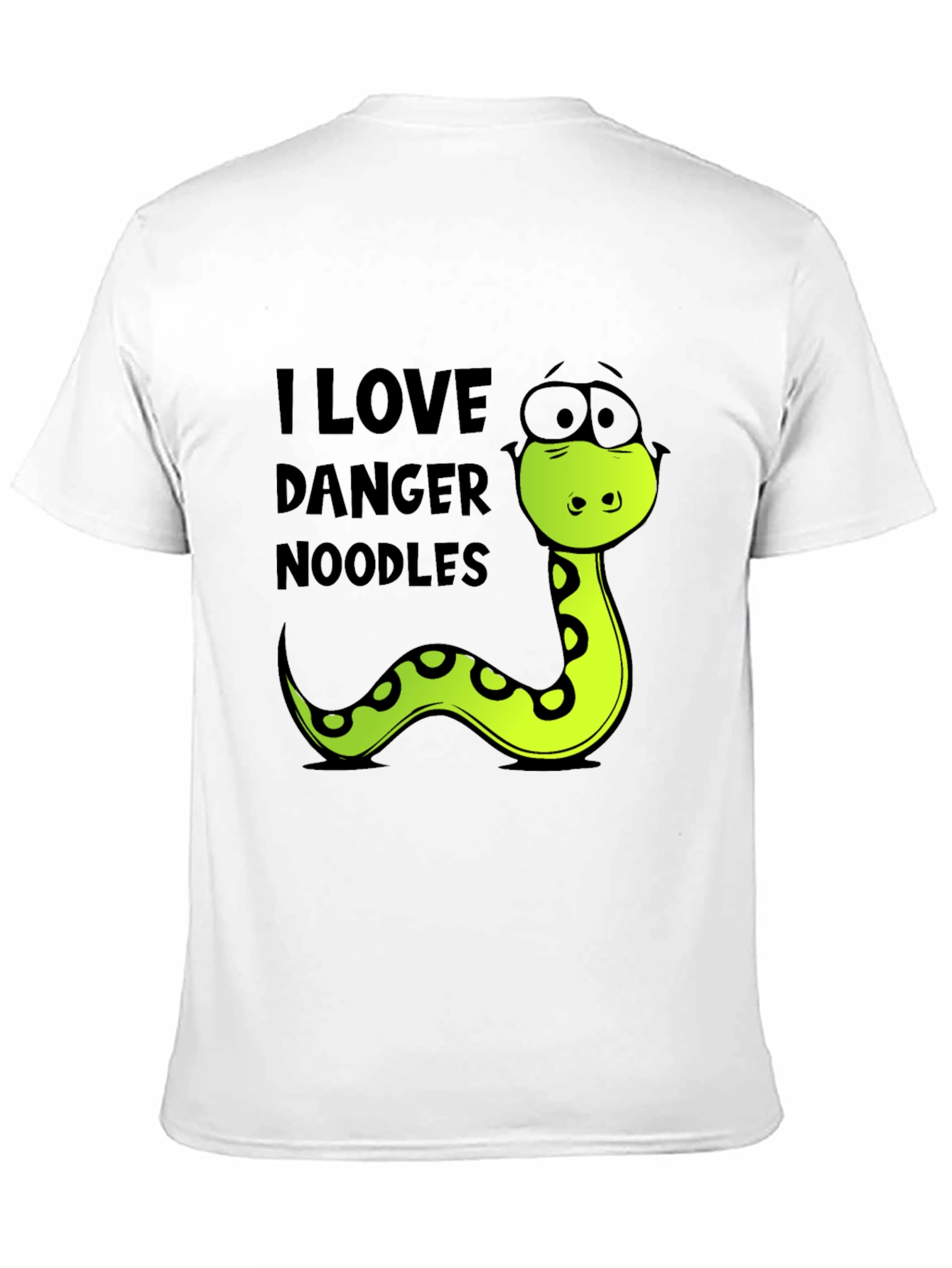Black Danger Noodles T-Shirt - Funny Snake Tee view 11