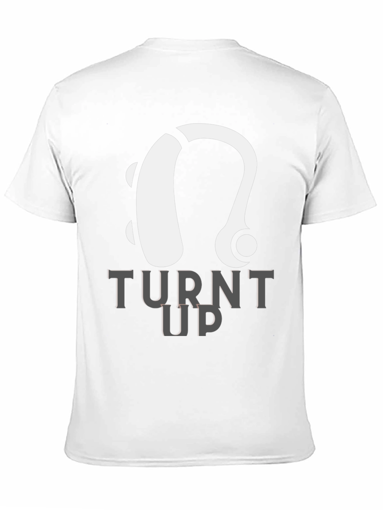 Black Turnt Up Hearing Aid T-Shirt view 11