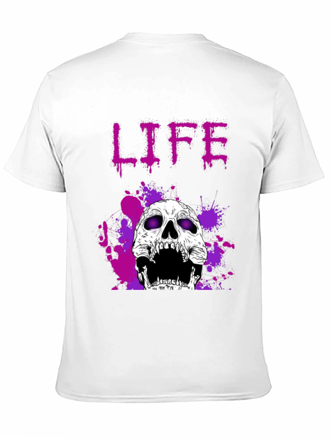 Black Life Skull Graphic Tee - Black view 11