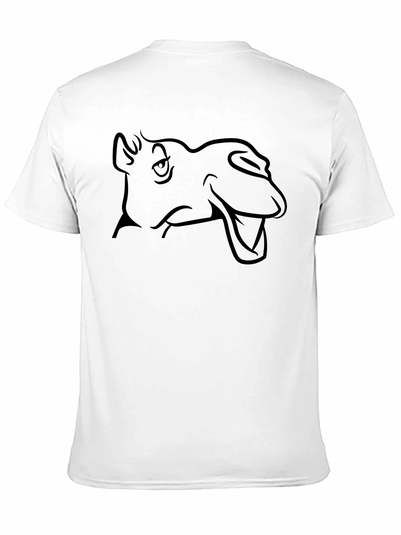 Black Cartoon Camel Tee - Funny Desert Animal Shirt view 11