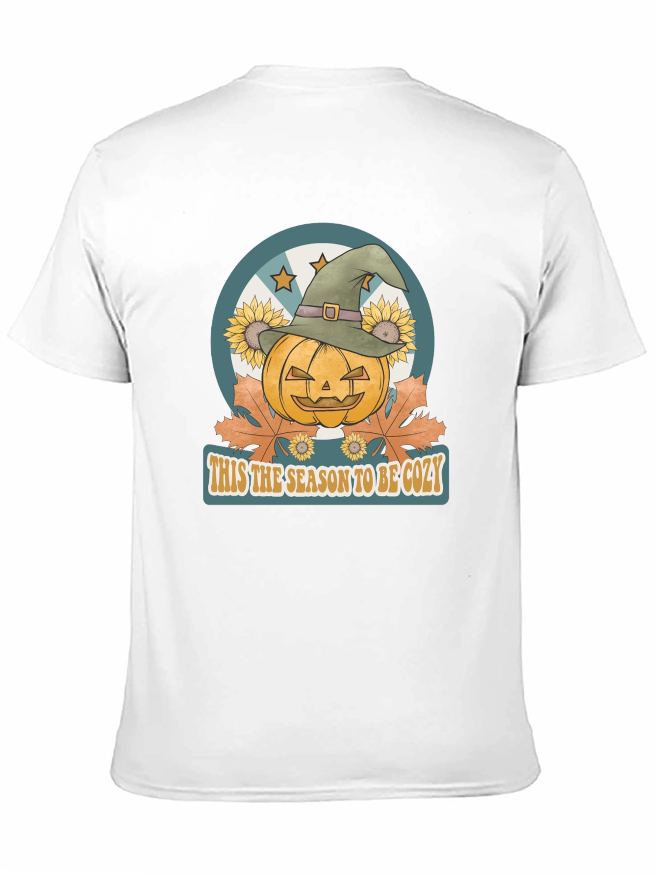 Black Cozy Season Pumpkin Witch Hat Graphic Tee view 11