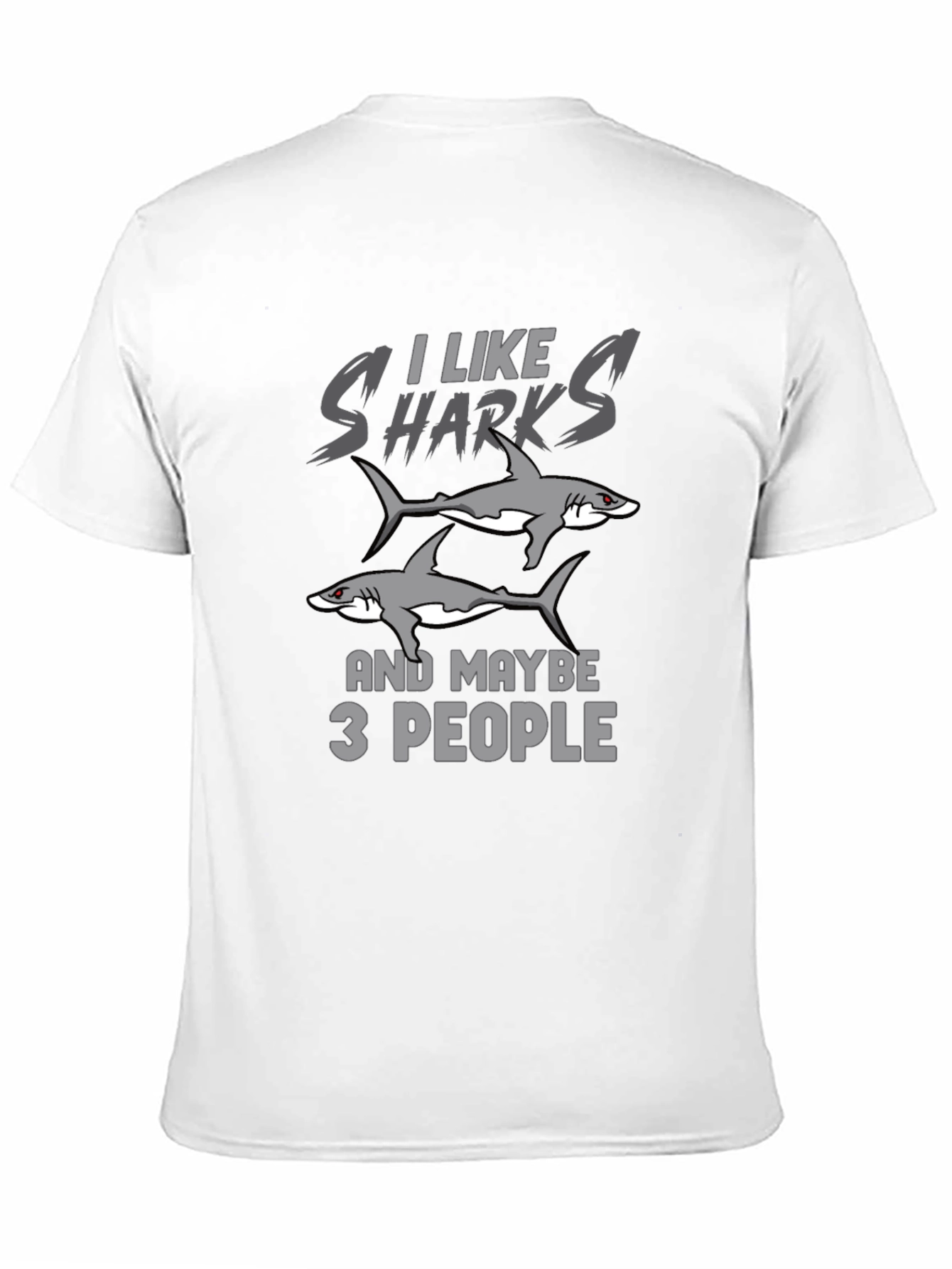 Black I Like Sharks T-Shirt - Graphic Tee - Unisex view 11