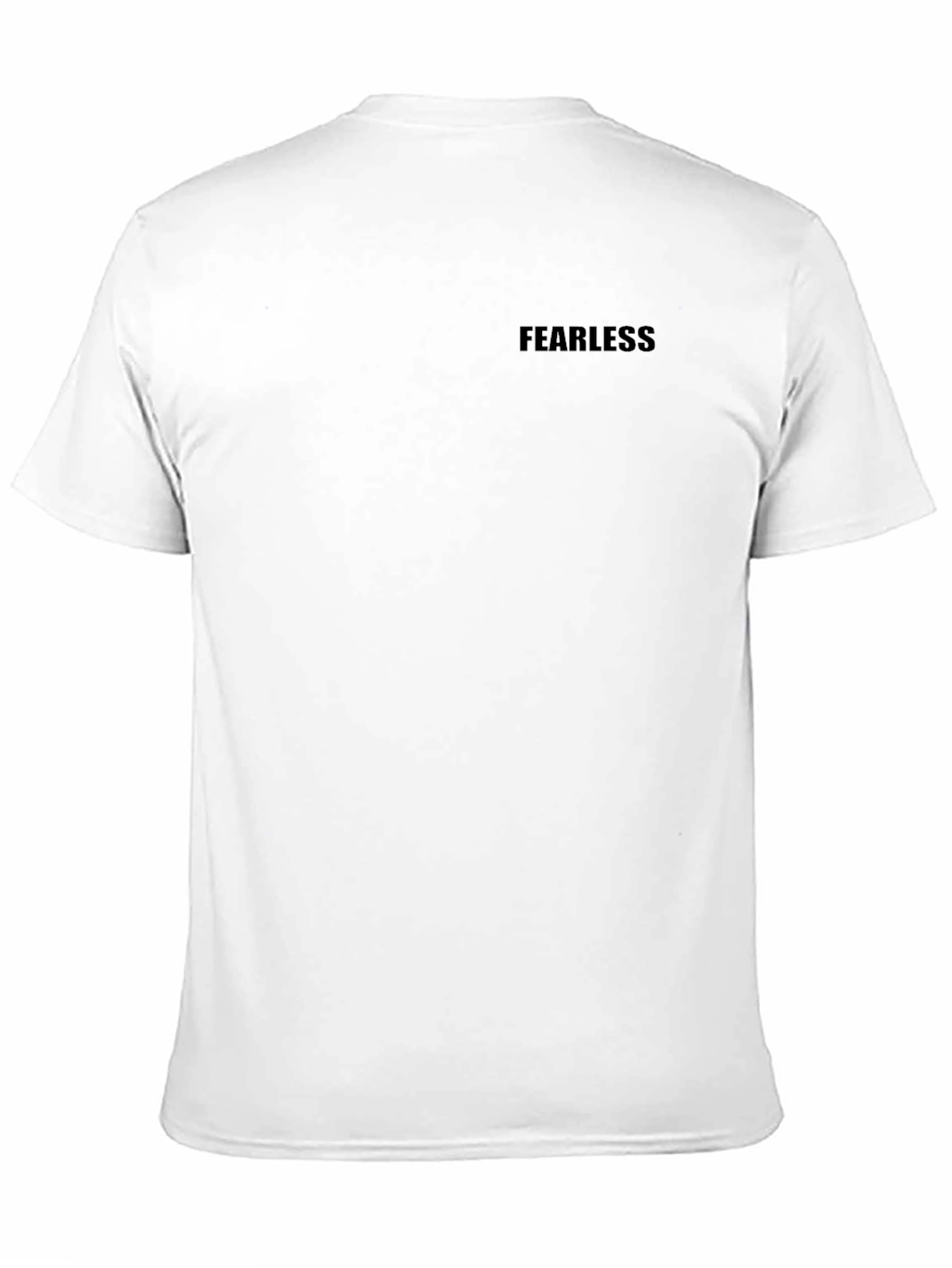 Black Men's Fearless Black Crewneck T-Shirt view 11