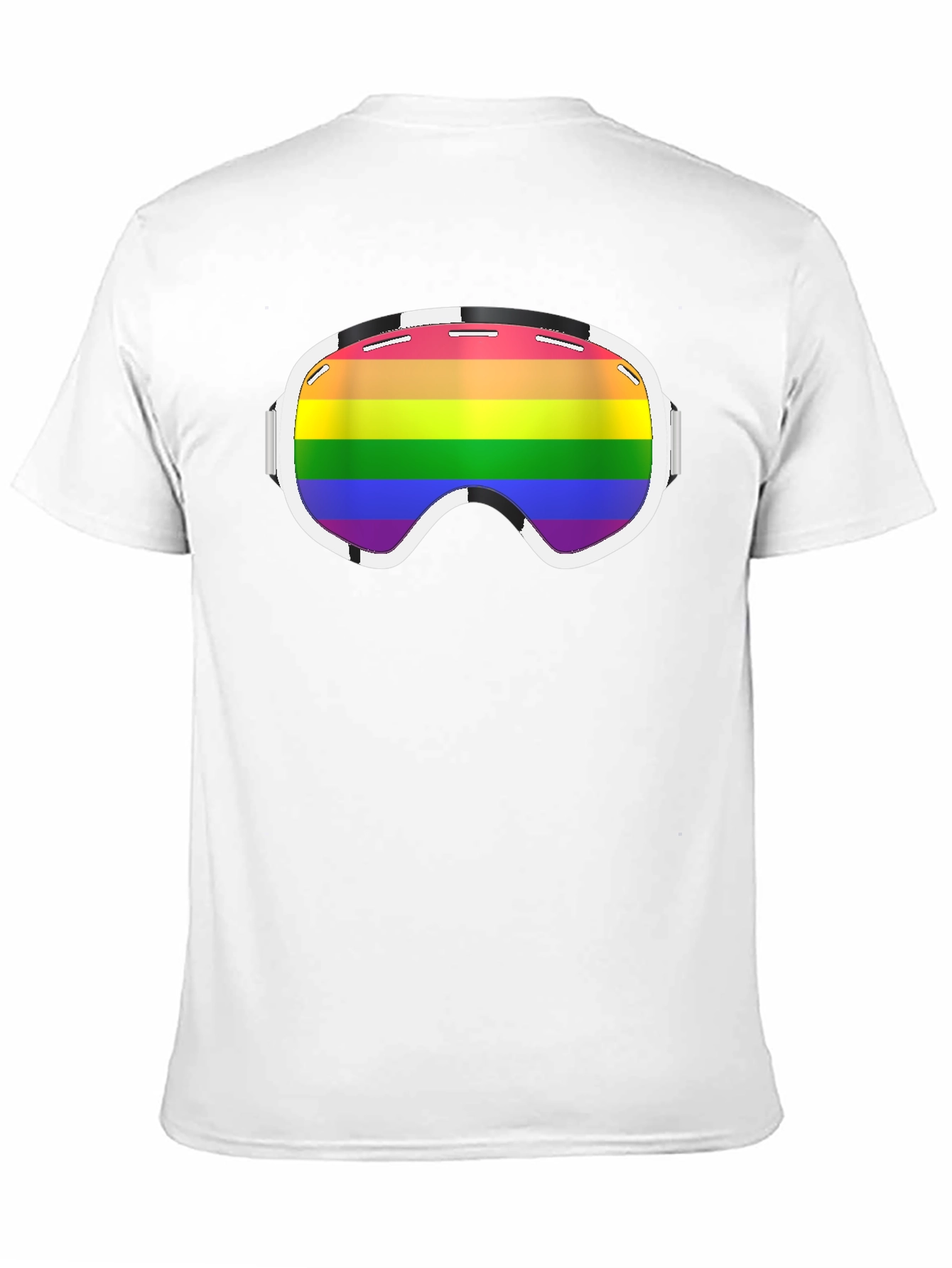 Black Rainbow Ski Goggles Graphic Tee - Black view 11
