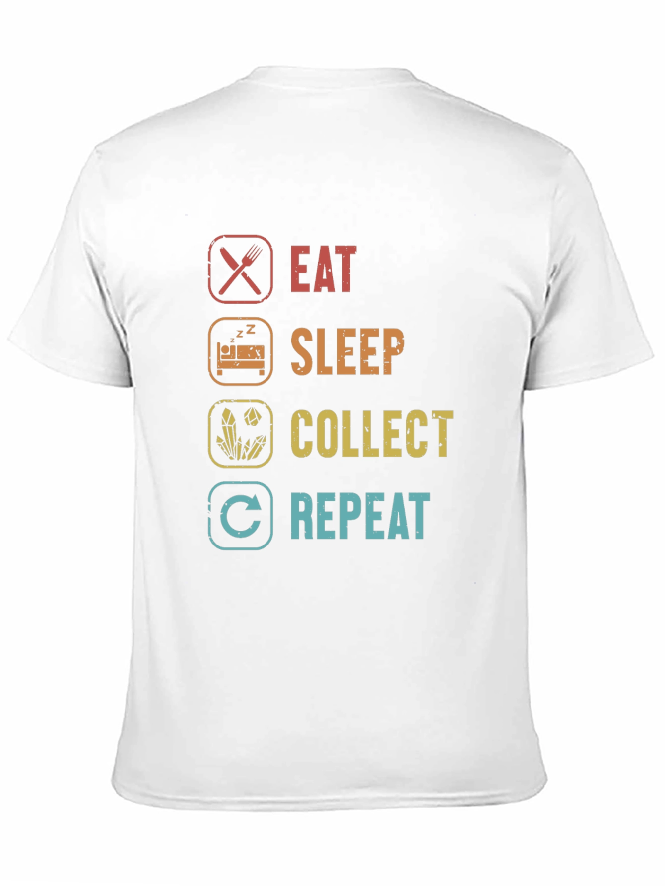 Black Eat Sleep Collect Repeat T-Shirt view 11