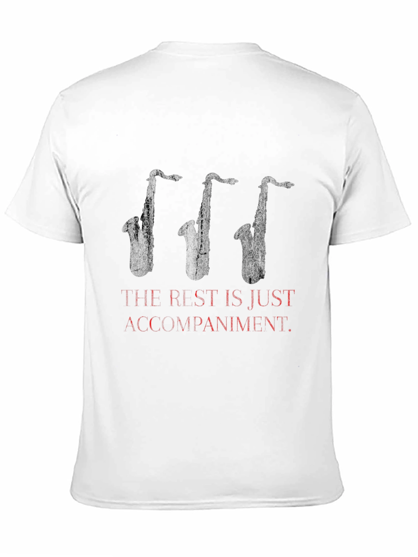 Black Saxophone Music T-Shirt view 11