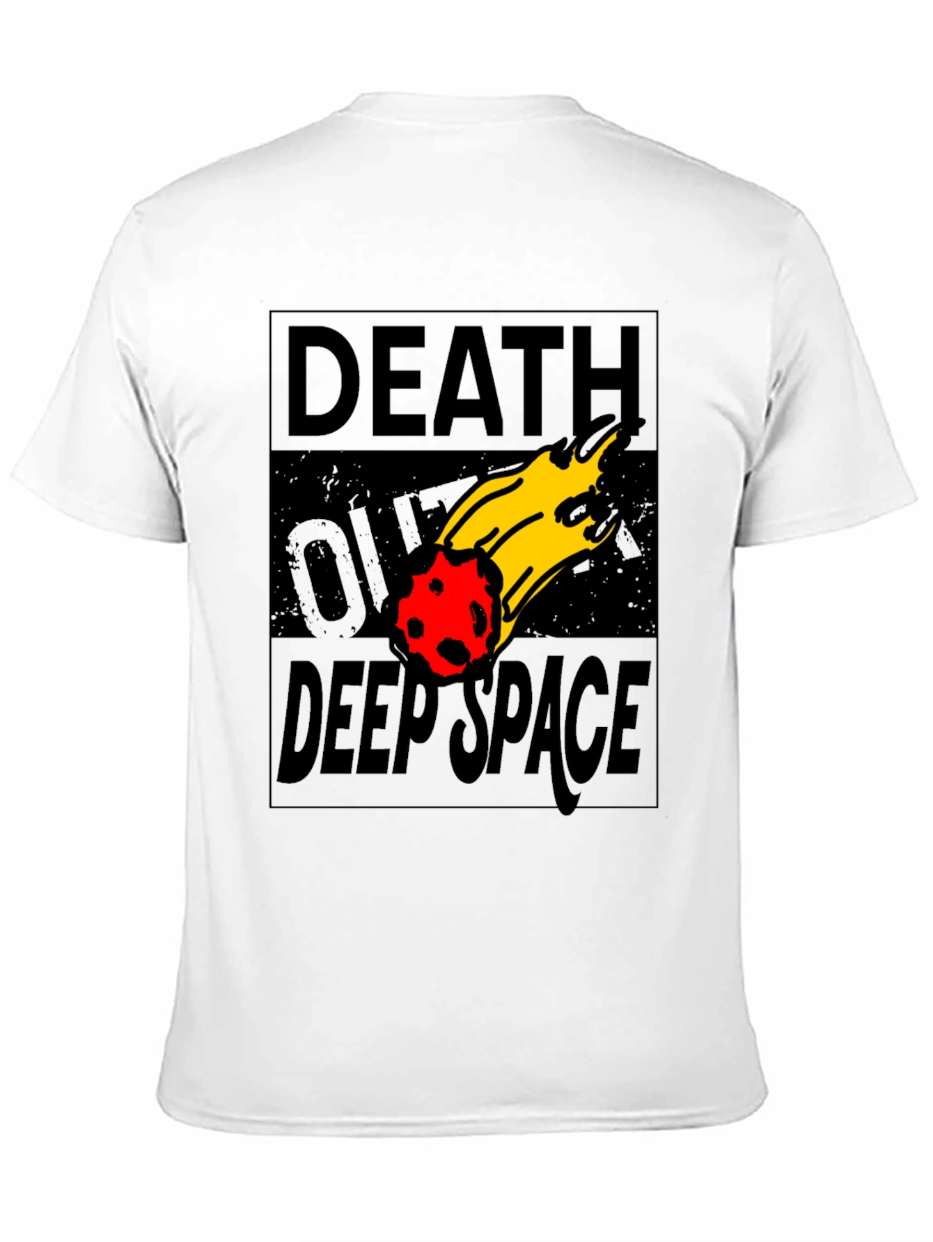 Black Death Over Deep Space Graphic Tee - Black Cotton view 11