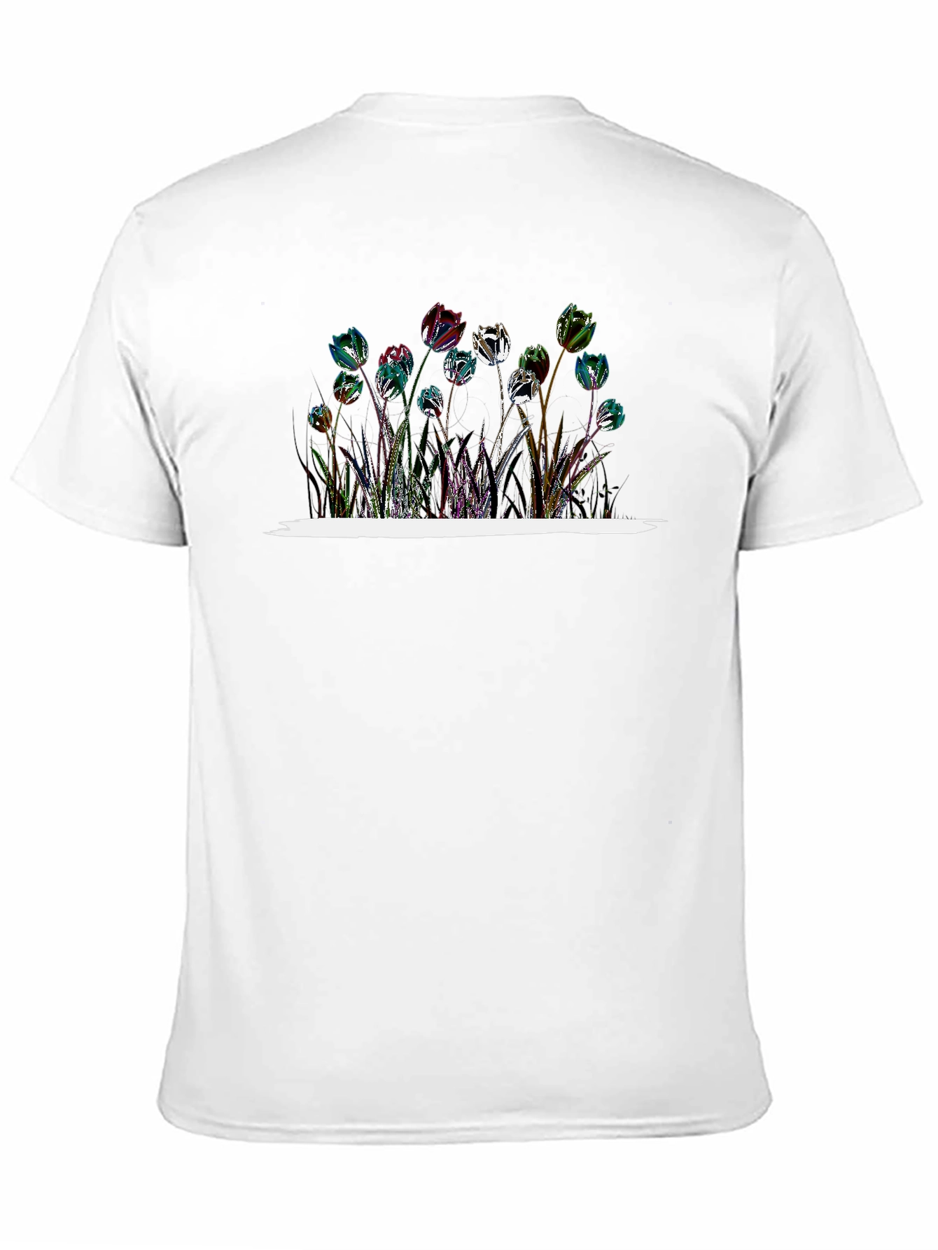 Black Floral Print Black T-Shirt - Stylish Men's Tee view 11