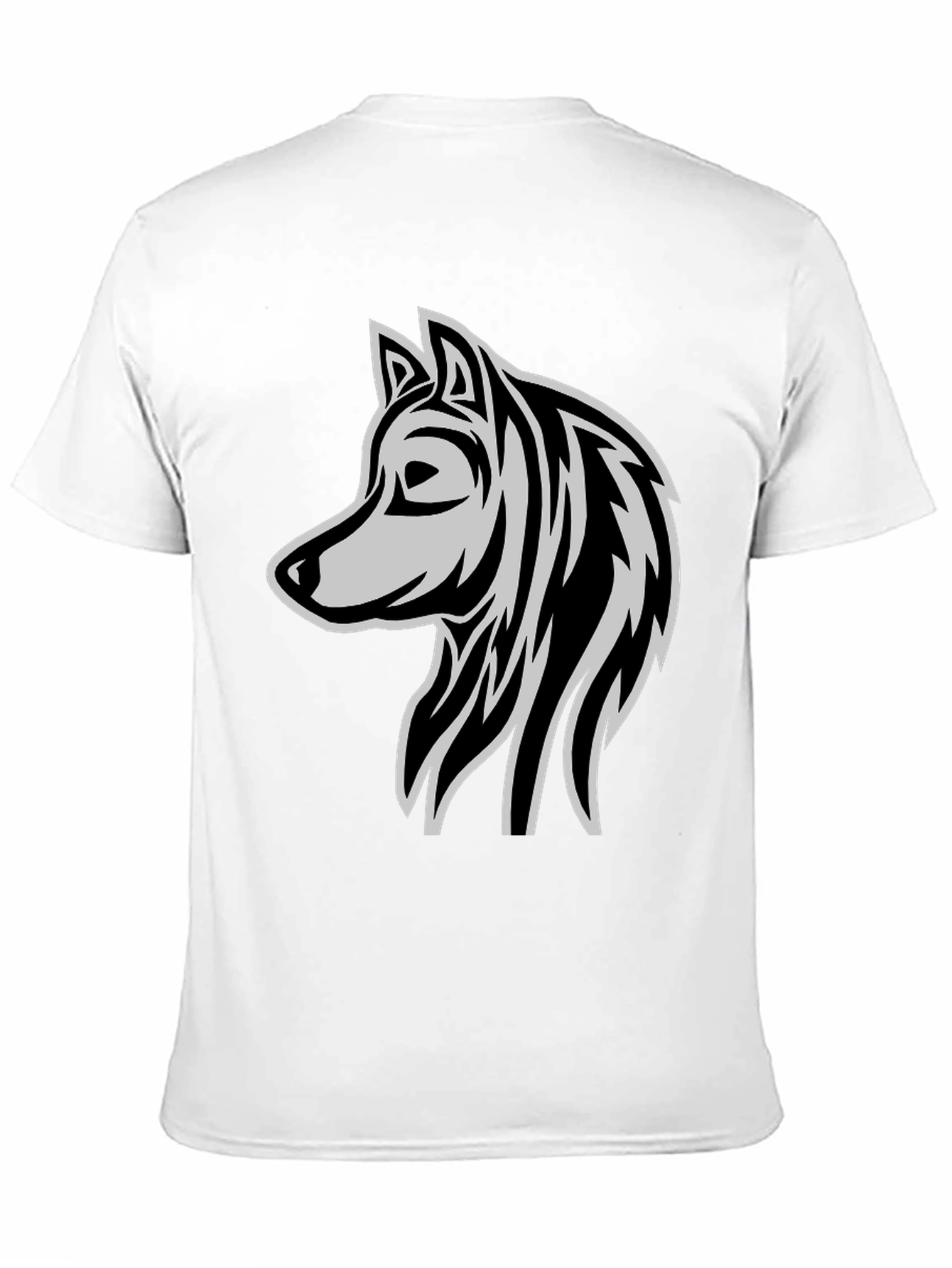 Black Wolf Graphic Black T-Shirt - Stylish Animal Design view 11