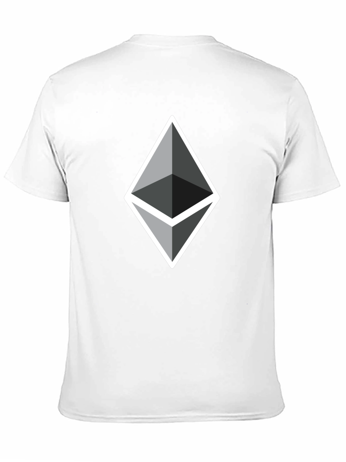 Black Ethereum Crypto Logo Black T-Shirt view 11