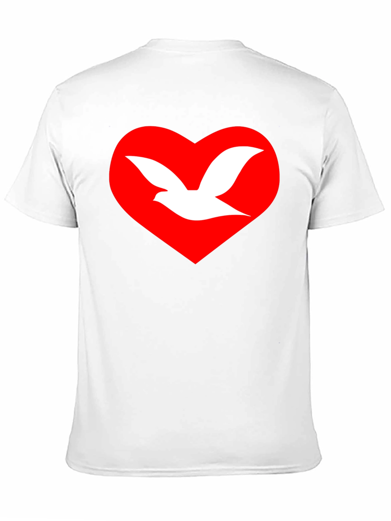 Black Dove Heart Graphic T-Shirt - Unisex Black Tee view 11
