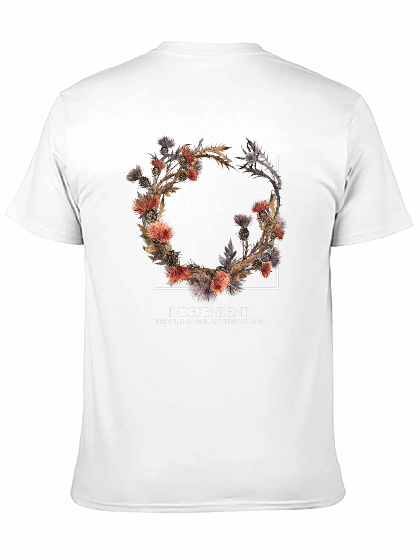 Black Floral Wreath Graphic Tee - Independent Style view 11