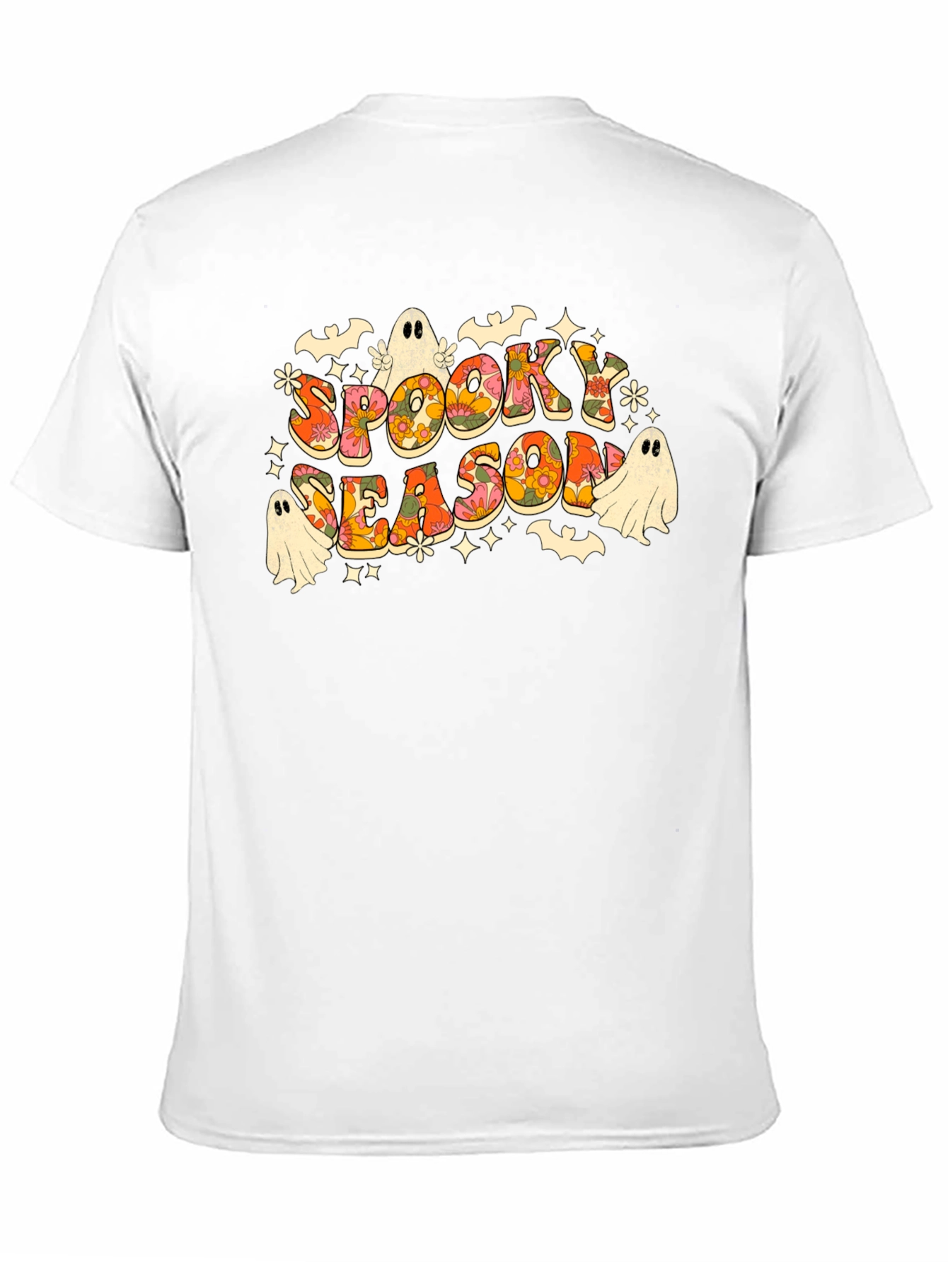 Black Spooky Season Retro Halloween Graphic T-Shirt view 11