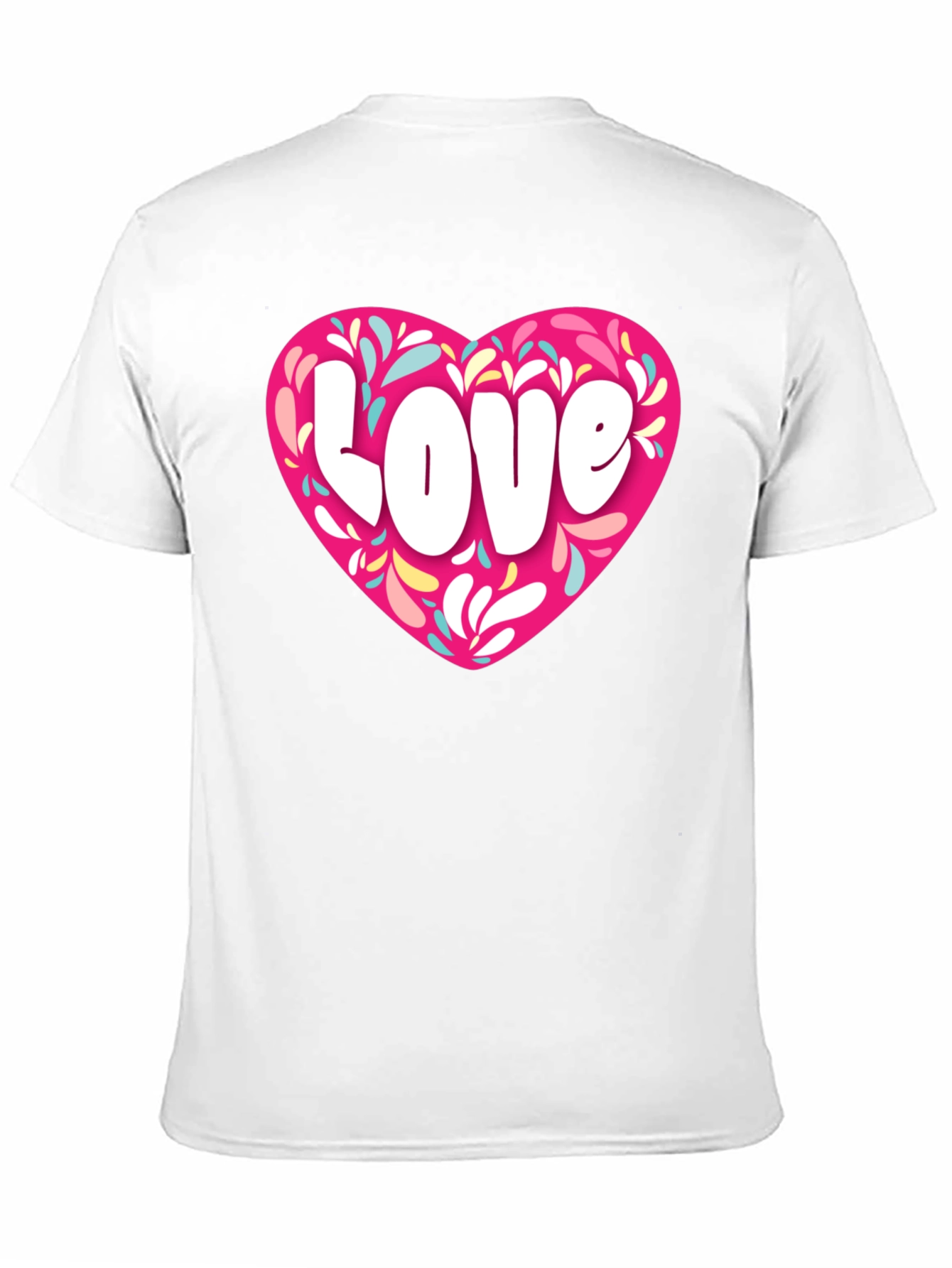 Black Love Heart Graphic Black T-Shirt view 11