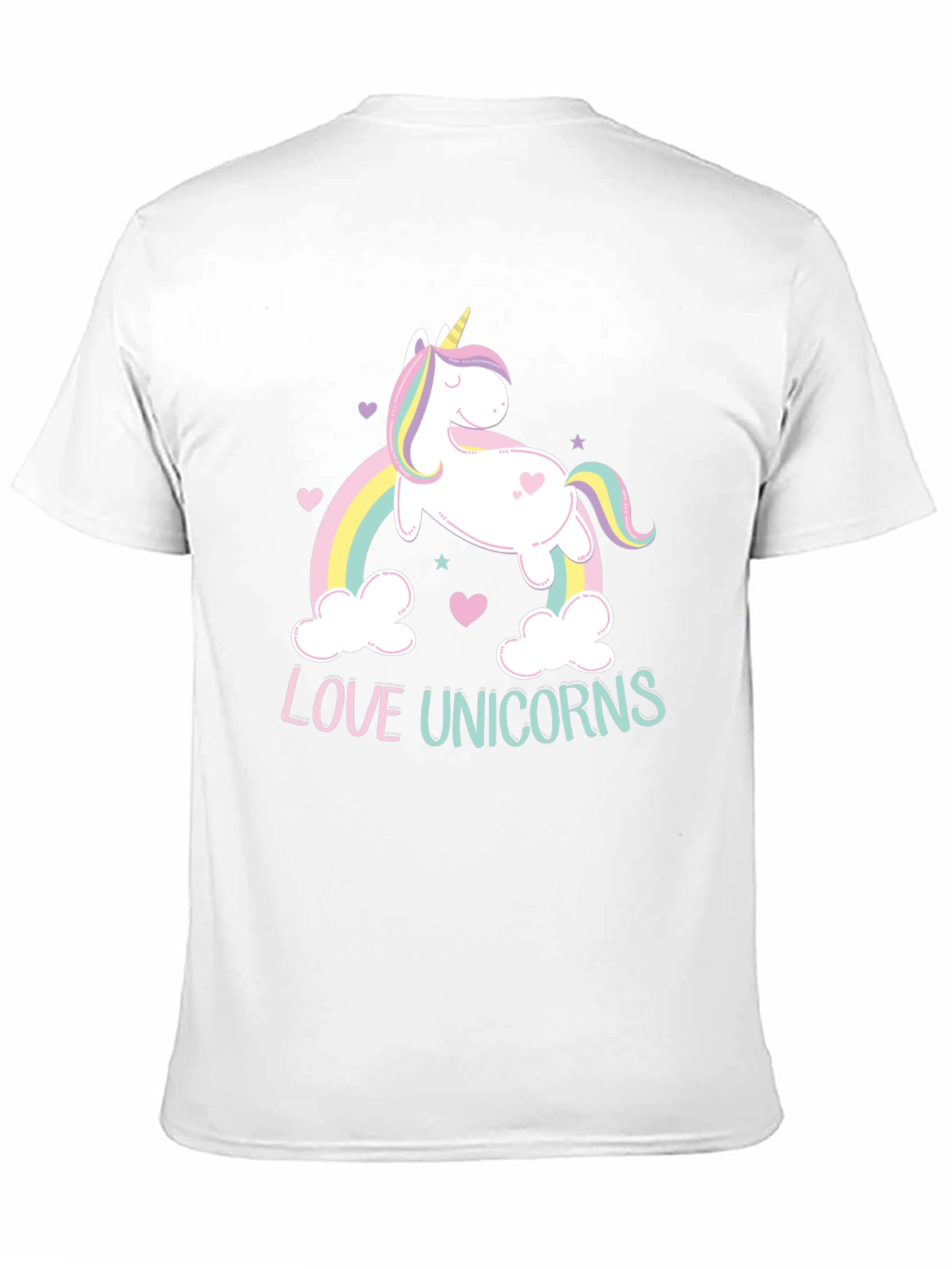 Black Love Unicorns Graphic Tee - Black Cotton Blend Shirt view 11