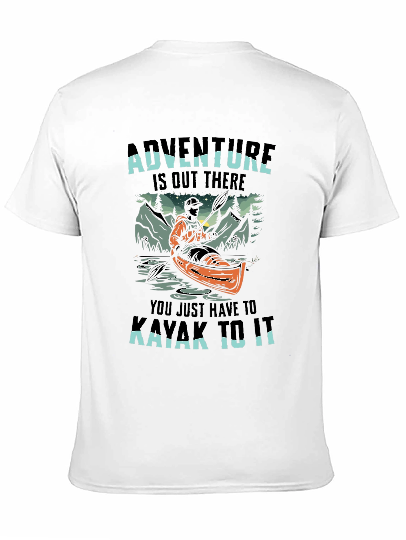 Black Adventure Kayak Graphic Tee - Explore Outdoors view 11